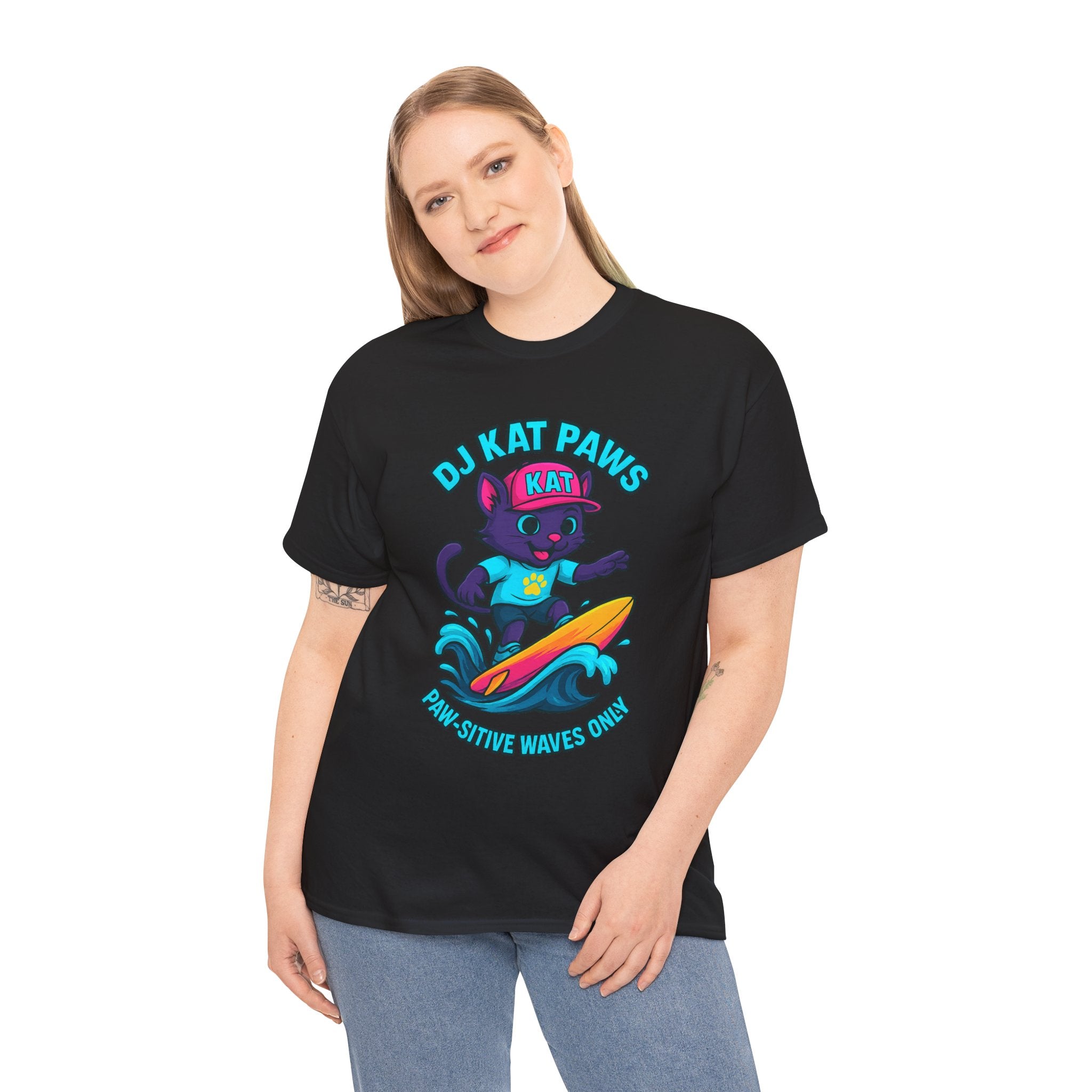 DJ KAT PAWS Paw-sitive Waves Only Tee