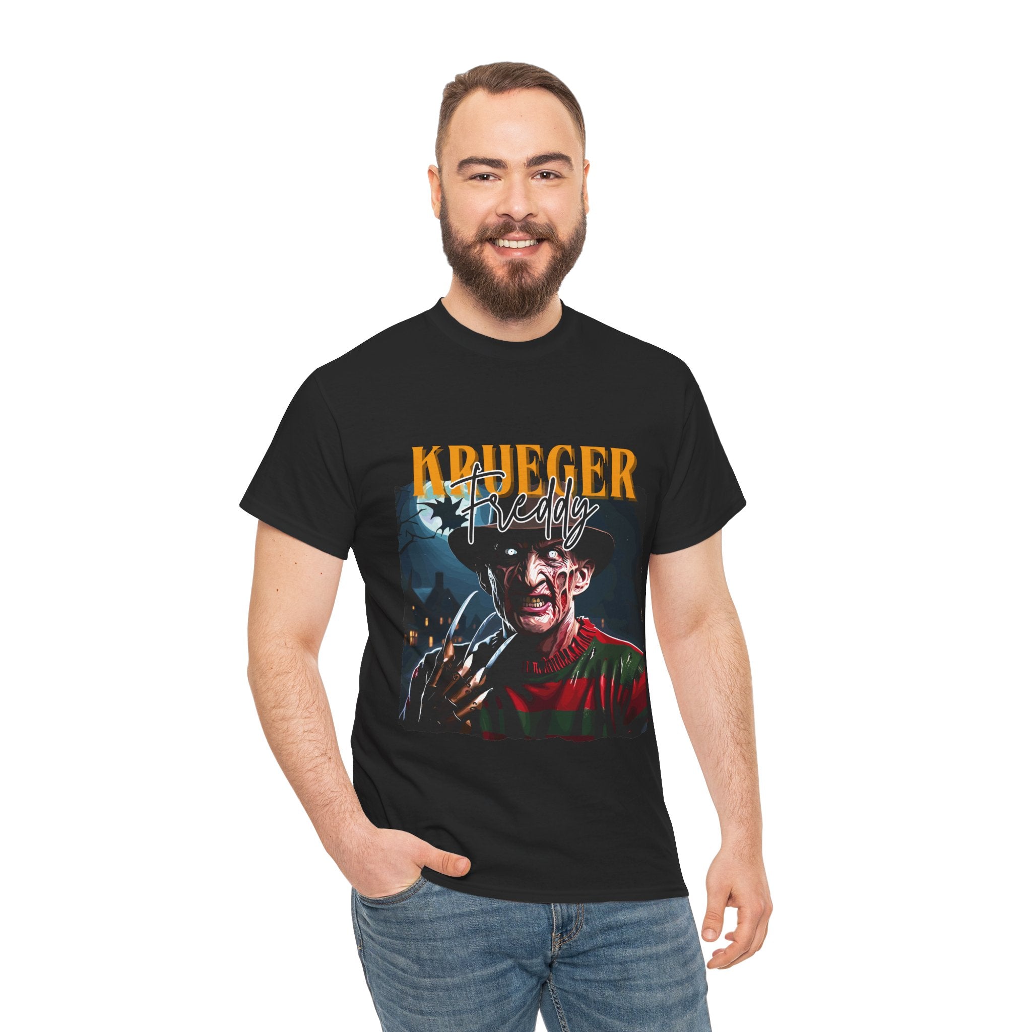 Freddy Krueger, Horror Graphic Tee, Unisex Cotton Shirt, Halloween Costume, Horror Movie Gift, Spooky T-Shirt, Horror Fan Apparel