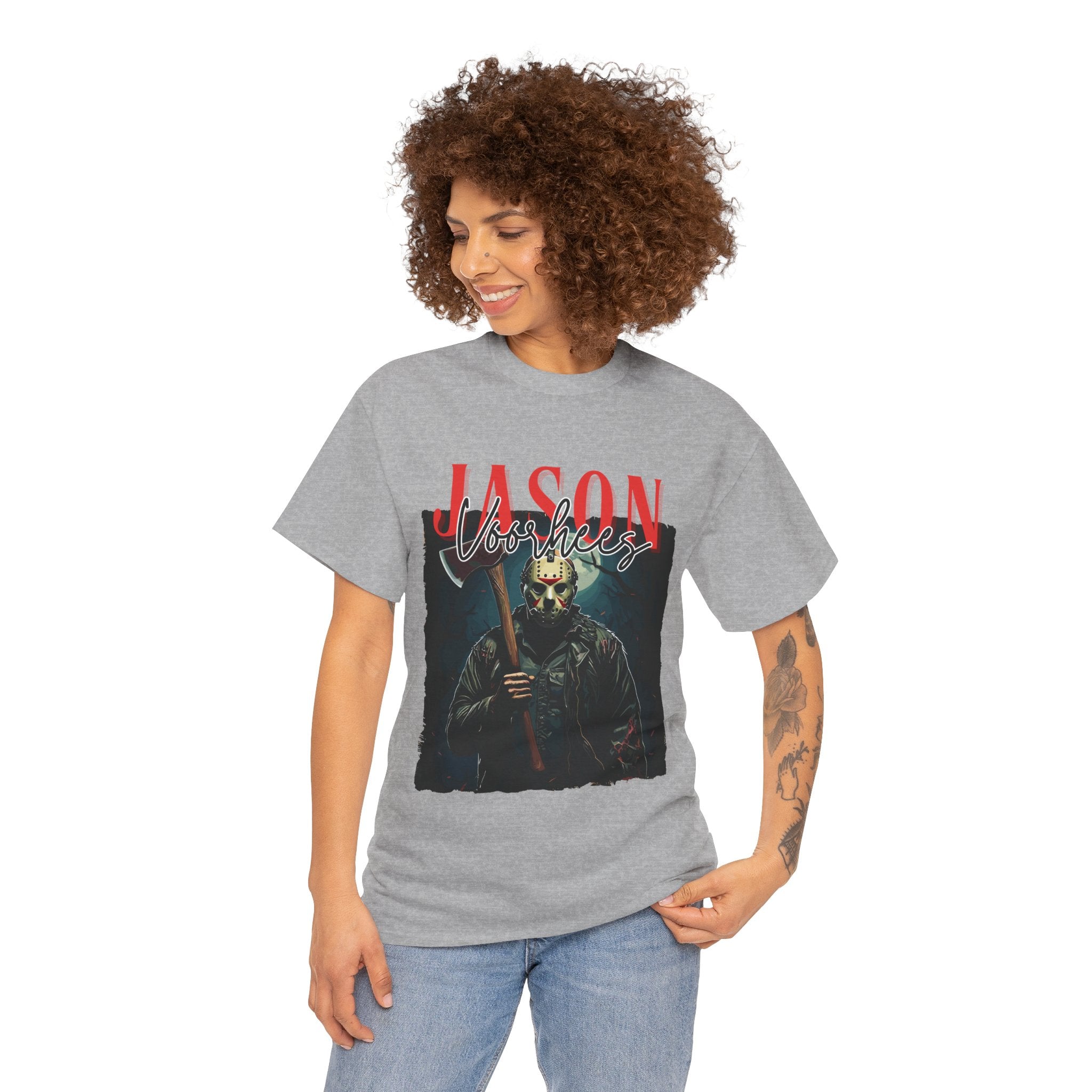 Jason Vorhees Horror Graphic Tee, Unisex Cotton Shirt, Halloween Costume, Horror Movie Gift, Spooky T-Shirt, Horror Fan Apparel