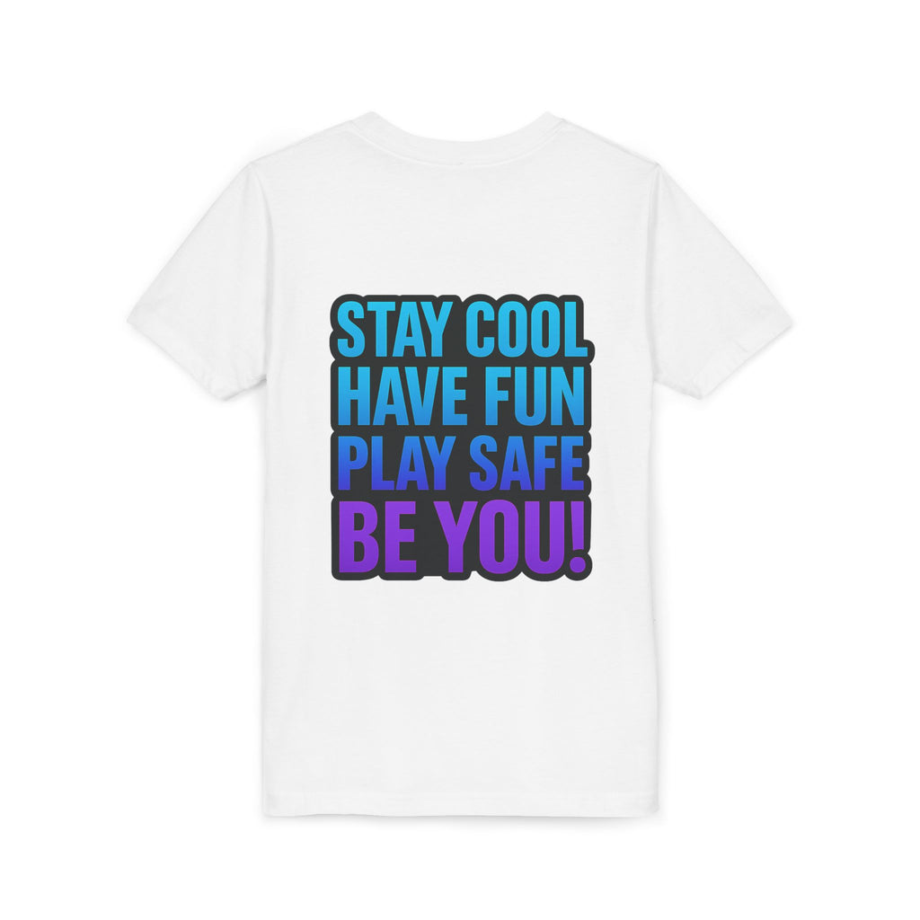 DJ KAT PAWS Paw-Sitive Waves Only, Youth Tee | Kids Surfing T-Shirt, Fun Cat Graphic Top, Summer Apparel, Gifts for Animal Lovers