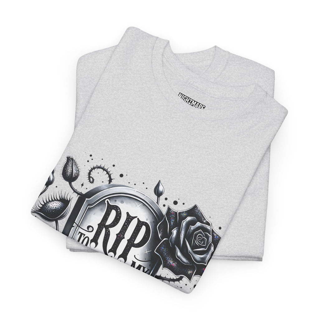 RIP to My 30s, Heavy, Unisex Graphic Shirt, Birthday Gift, Casual Wear, Vintage Style, Floral Design T-shirt