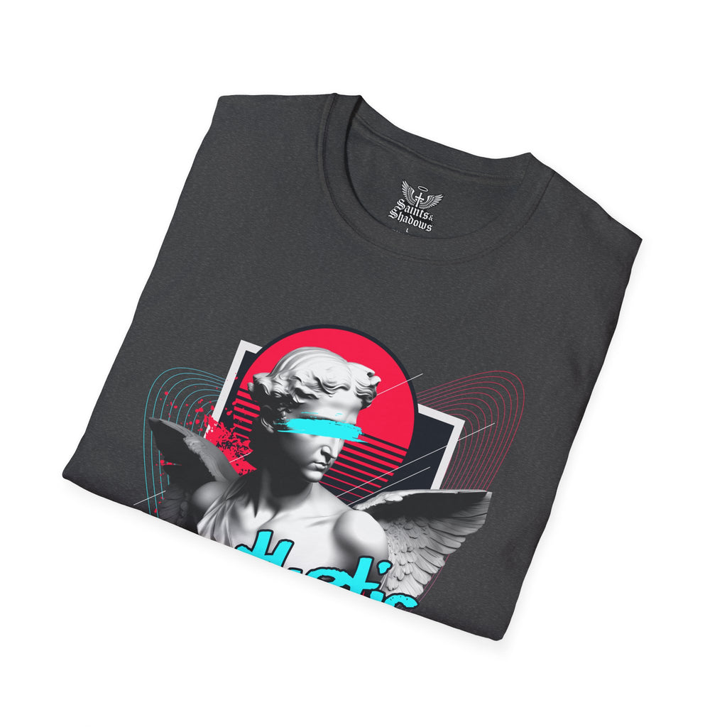 Saints and Shadows - Synthetic Dream, Angelic Artwork Unisex Softstyle T-Shirt, Casual Wear