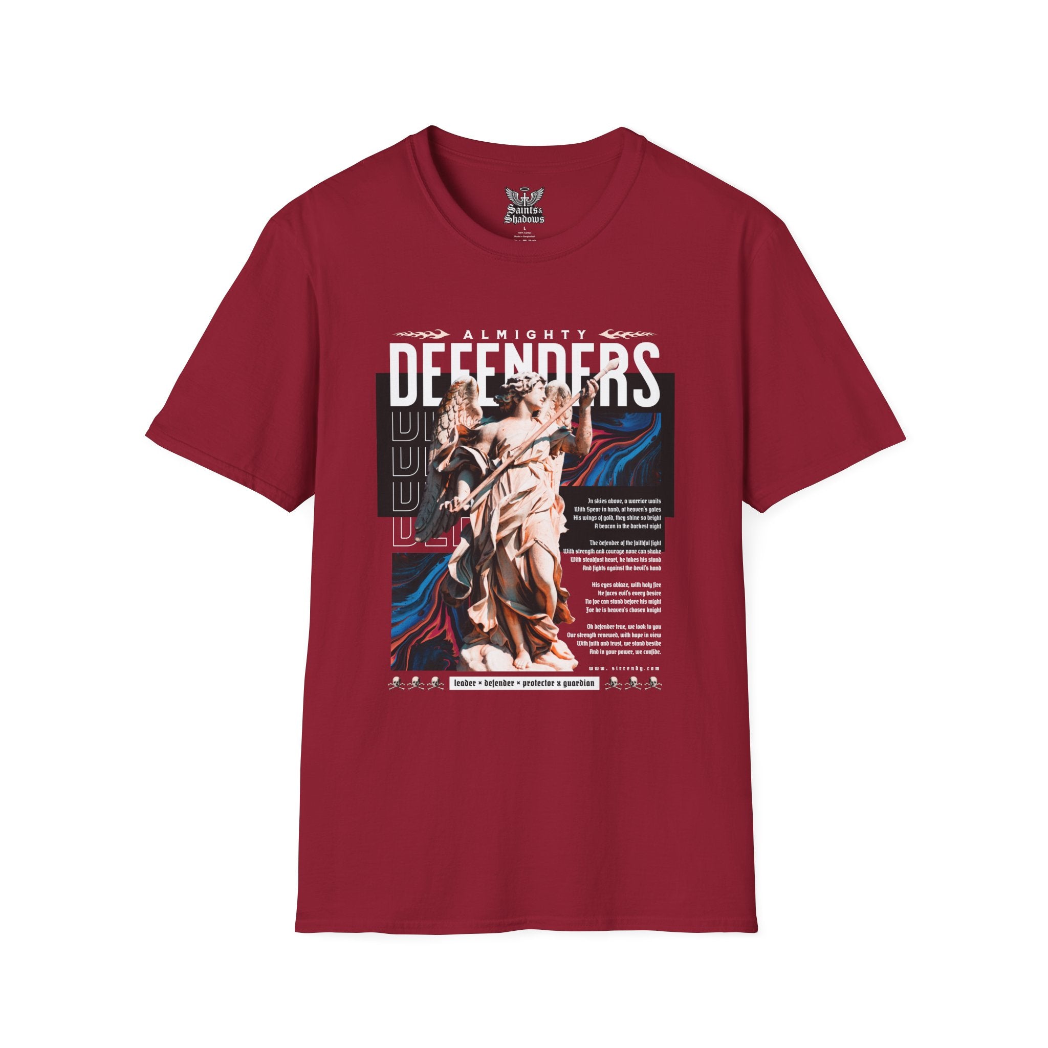 Saints and Shadows - Almighty Defenders, Angelic Artwork Unisex Softstyle T-Shirt, Casual Wear