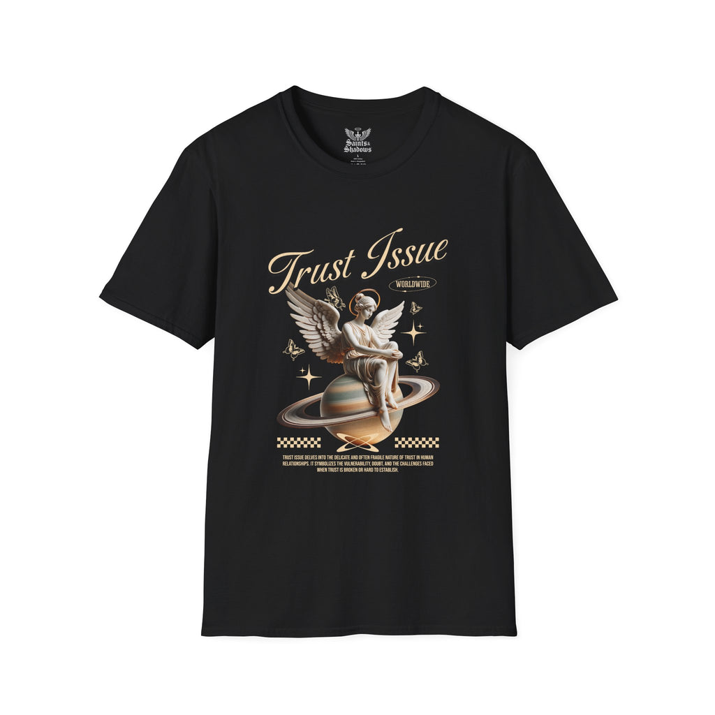 Saints and Shadows - Trust Issue, Angelic Artwork Unisex Softstyle T-Shirt, Casual Wear