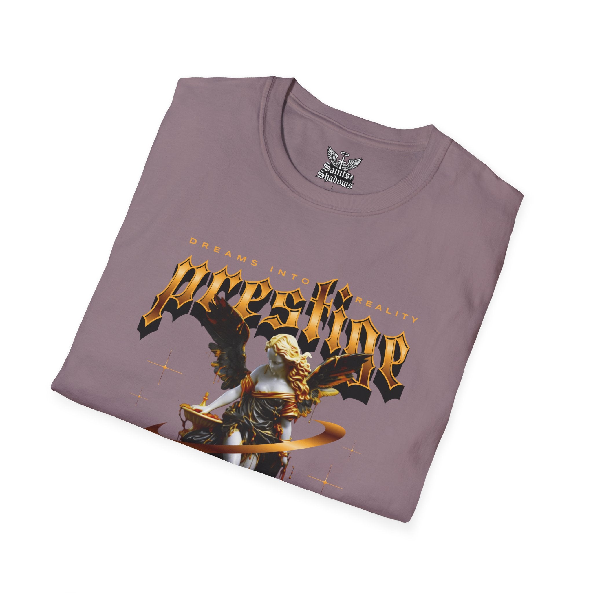 Saints and Shadows - Prestige, Angelic Artwork Unisex Softstyle T-Shirt, Casual Wear