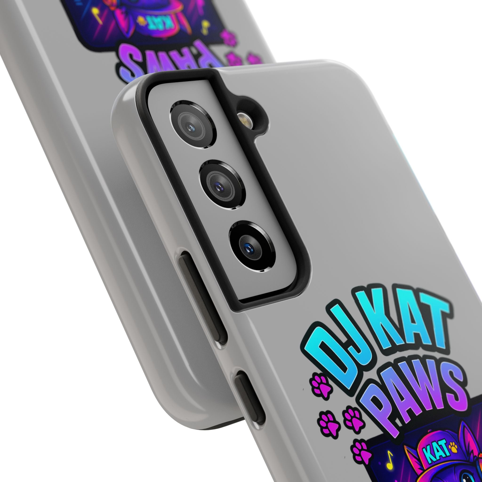 DJ KAT PAWS - Paw-sitively LIT | Tough Phone Cases - Unique Gift for Cat Lovers, Funny Phone Accessory, Music Lover's Case, Pet Owner Present
