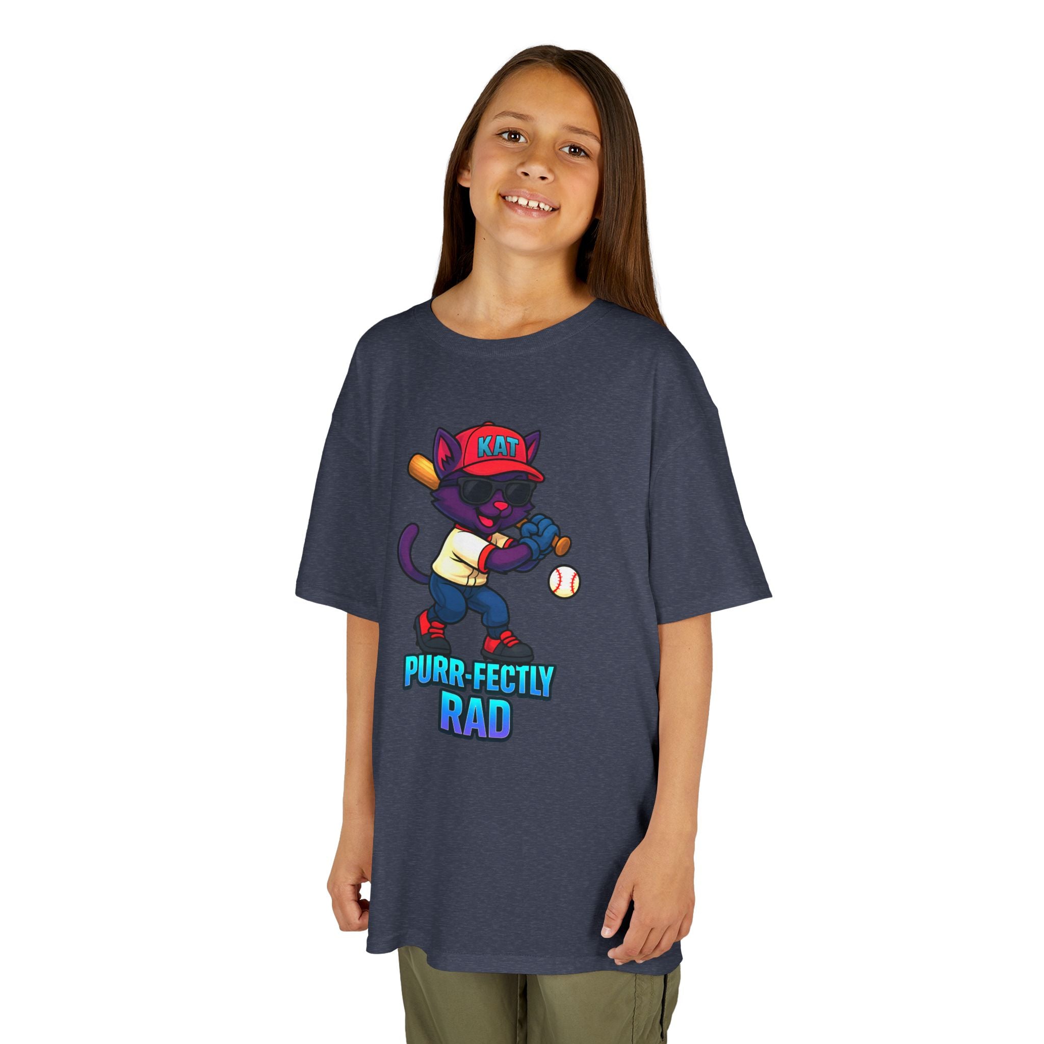 DJ KAT PAWS Purr-fectly Rad Kids Tee | Cool Apparel for Boys & Girls, Motivational Summer Wear & Playful Gift