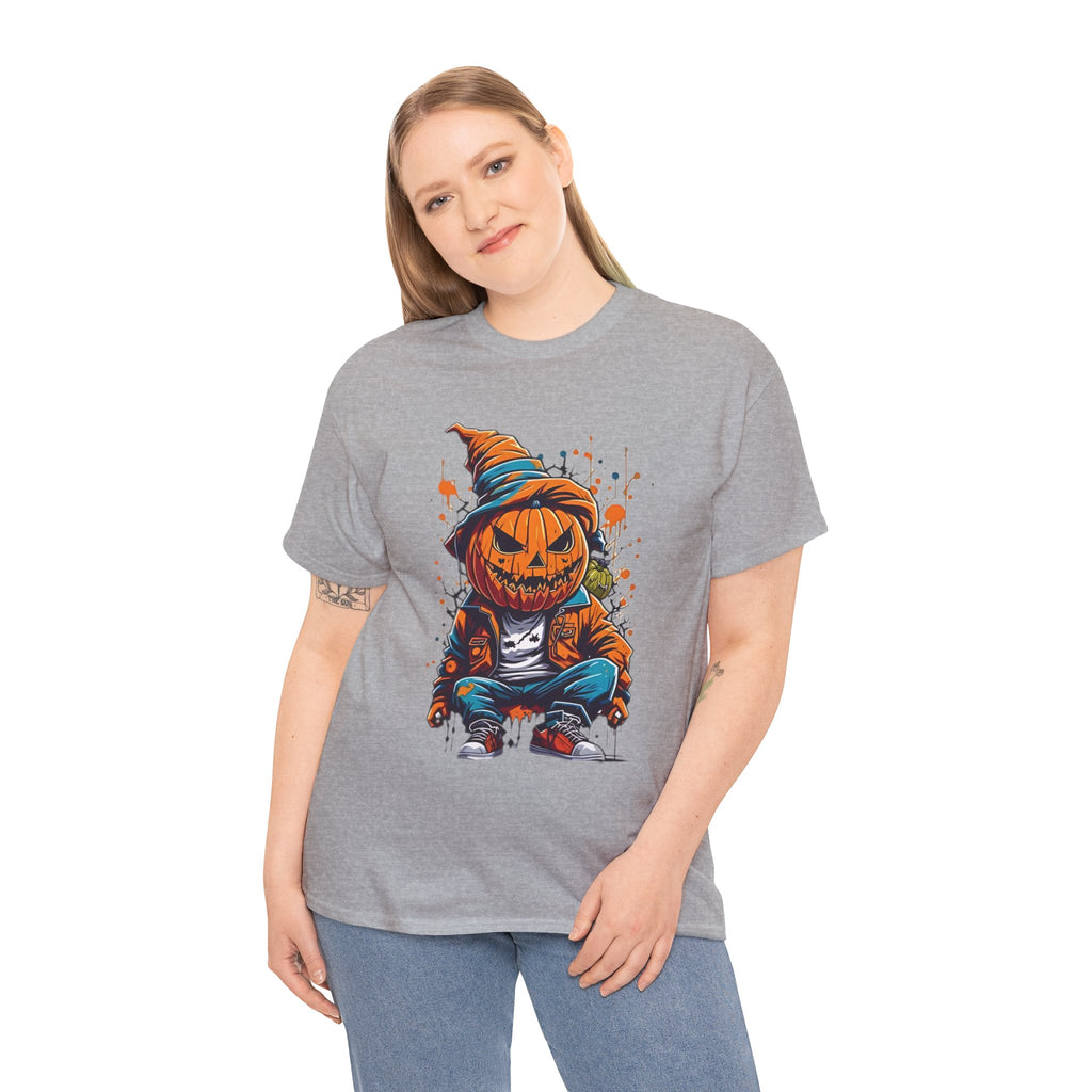 Scary Pumpkin, Horror Graphic Tee, Unisex Cotton Shirt, Halloween Costume, Horror Movie Gift, Spooky T-Shirt, Horror Fan Apparel