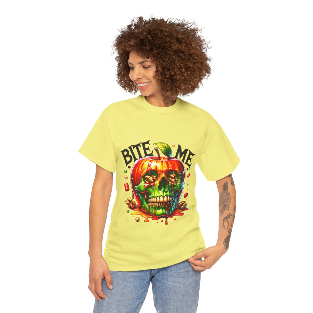 Bite Me Skull T-Shirt, Fun Graphic Tee, Halloween Costume Top, Trendy Casual Wear, Unique Gift Idea for Friends