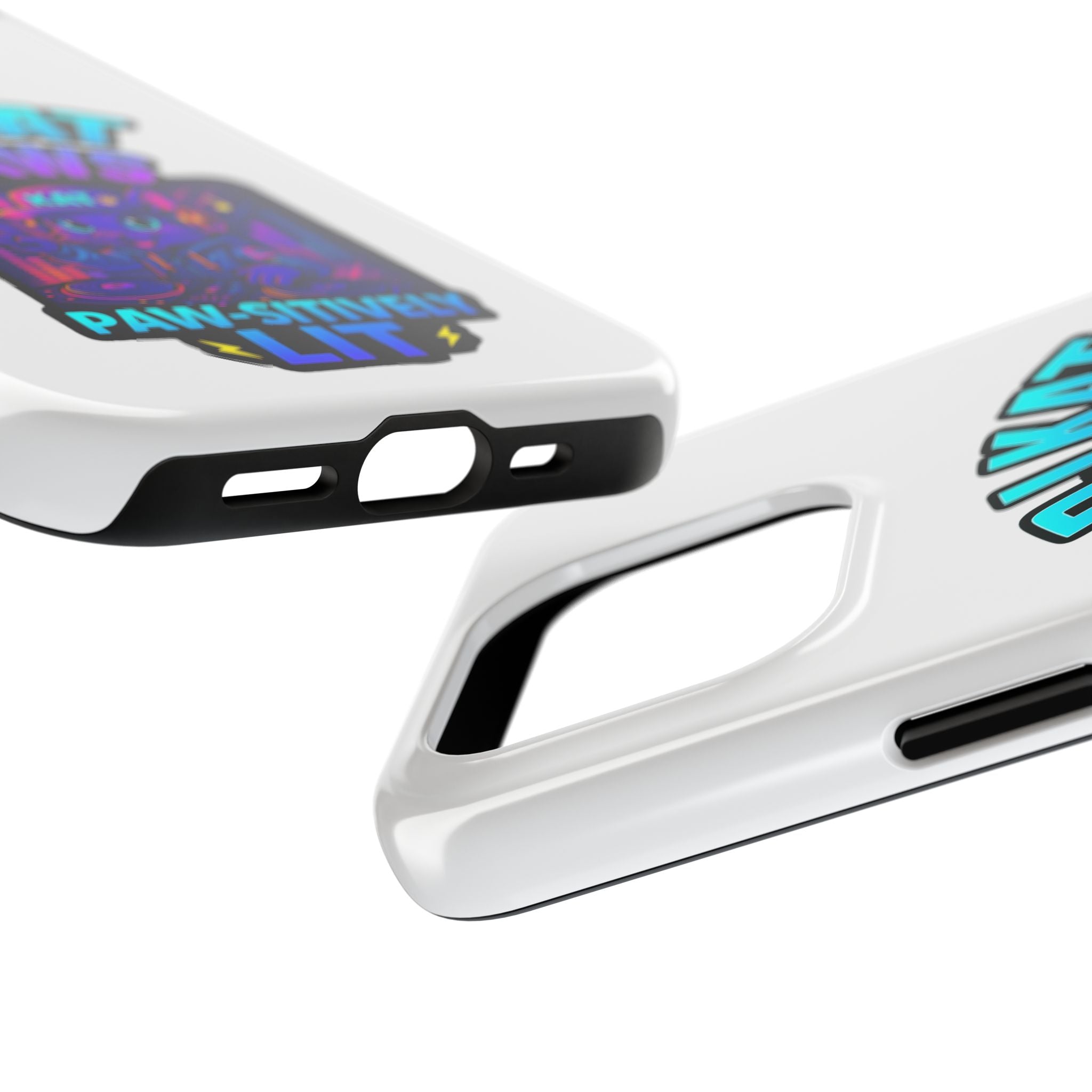 DJ KAT PAWS - Paw-sitively LIT | Tough Phone Cases - Unique Gift for Cat Lovers, Funny Phone Accessory, Music Lover's Case, Pet Owner Present