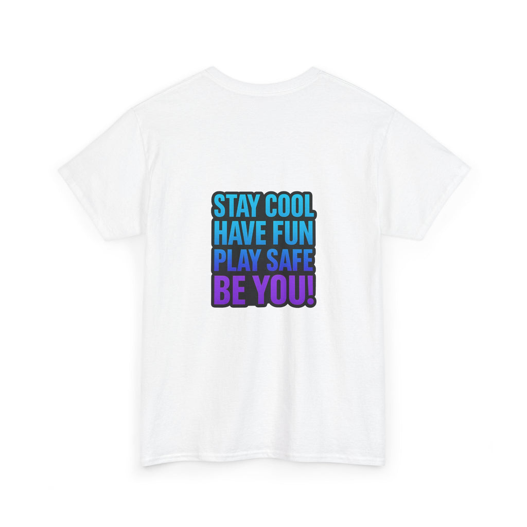 DJ KAT PAWS Surfing Fun T-Shirt | Stay Cool, Have Fun, Play Safe, Be You! | Fun Summer Tee, Gift for Cat Lovers, Beach Vibes