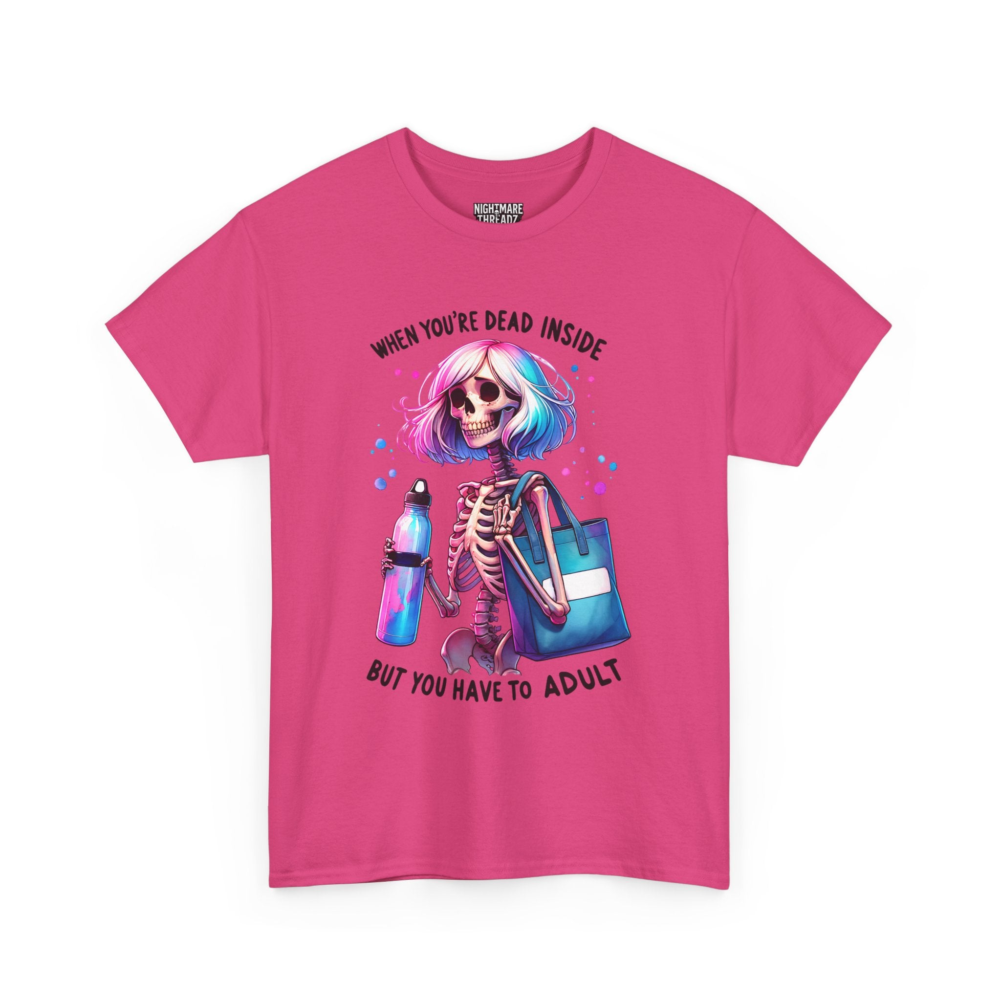 When you're dead onside, Whimsical Skeleton Tee, Funny Graphic Shirt, Perfect for Halloween, Unique Gift Idea, Casual Wear, Everyday Humor