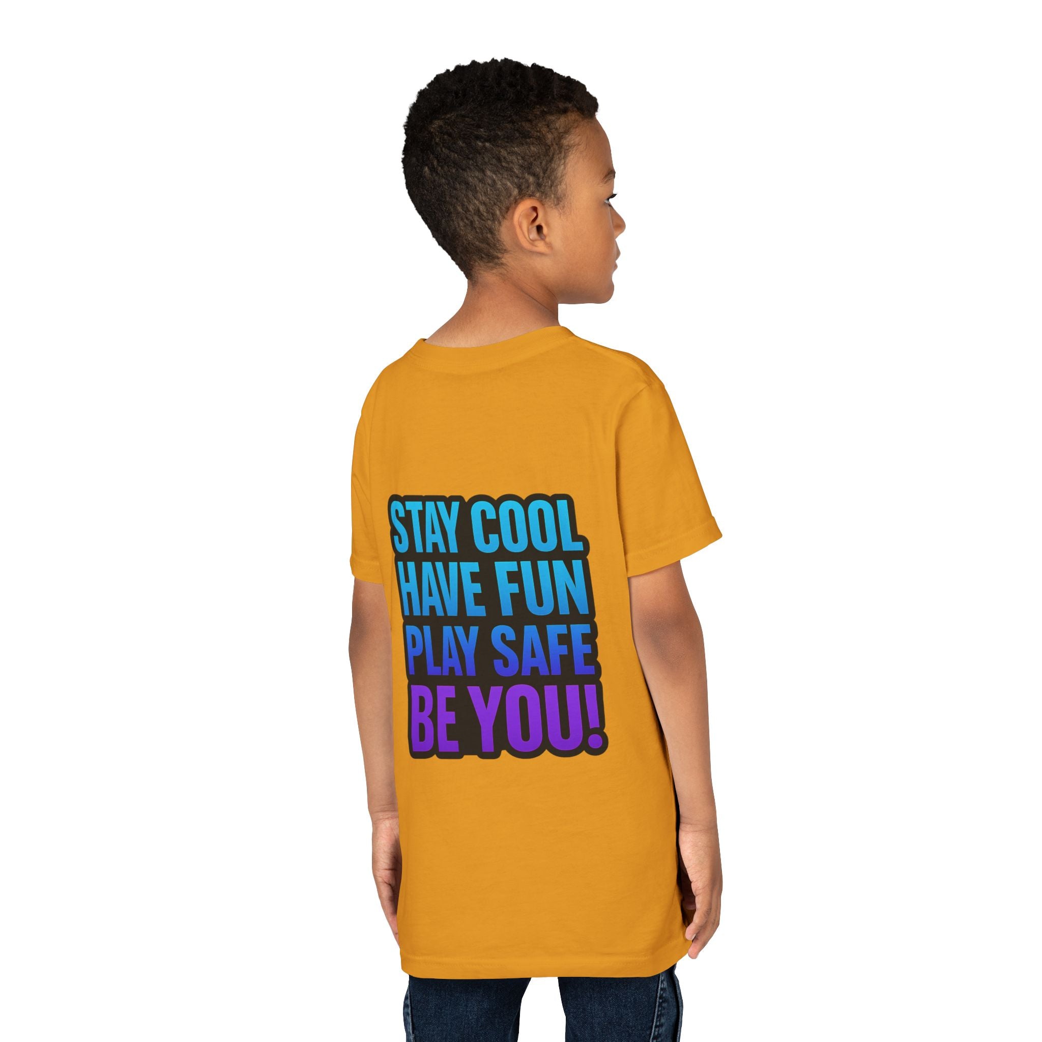 DJ KAT PAWS Paw-Sitive Waves Only, Youth Tee | Kids Surfing T-Shirt, Fun Cat Graphic Top, Summer Apparel, Gifts for Animal Lovers