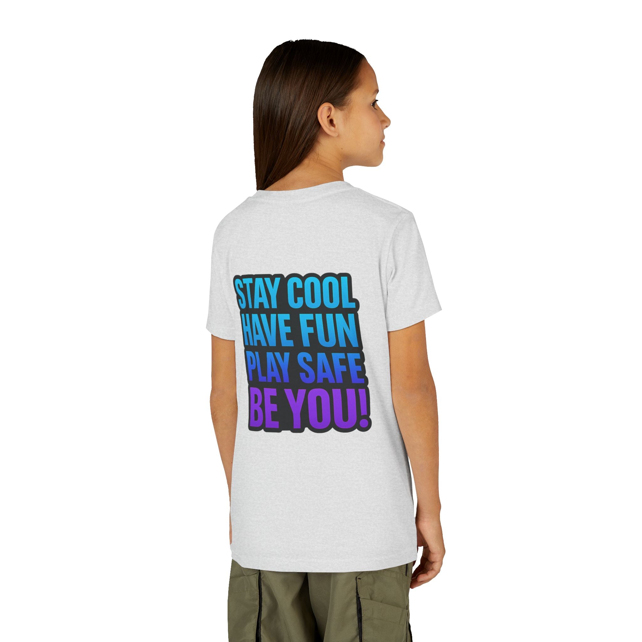 DJ KAT PAWS Paw-sitively Shredding, Skateboarding Youth Tee | Fun Summer Shirt, Motivational Kids T-Shirt, Birthday Gift for Boys & Girls