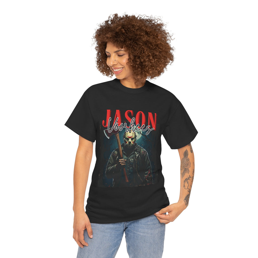 Jason Vorhees Horror Graphic Tee, Unisex Cotton Shirt, Halloween Costume, Horror Movie Gift, Spooky T-Shirt, Horror Fan Apparel