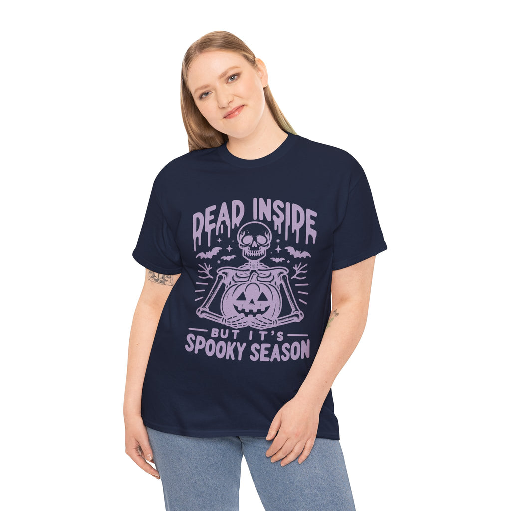 Spooky Season Dead Inside Unisex Tee, Halloween Shirt, Graphic Tee, Fall Apparel, Ghostly Vibes, Comfy Everyday Wear