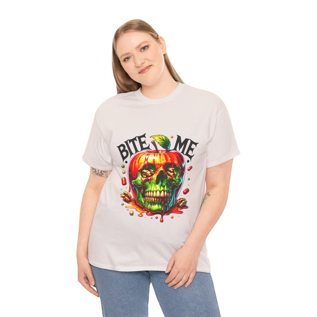 Bite Me Skull T-Shirt, Fun Graphic Tee, Halloween Costume Top, Trendy Casual Wear, Unique Gift Idea for Friends