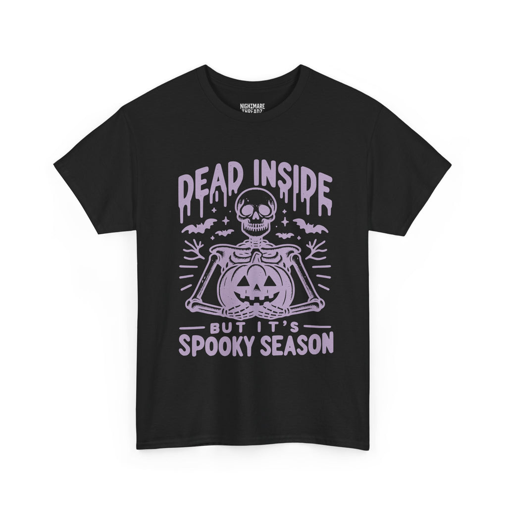 Spooky Season Dead Inside Unisex Tee, Halloween Shirt, Graphic Tee, Fall Apparel, Ghostly Vibes, Comfy Everyday Wear