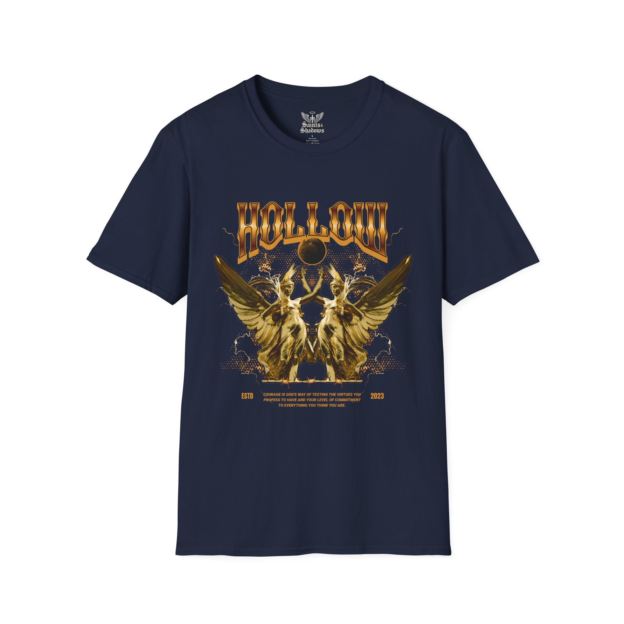 Saints and Shadows - Hollow, Angelic Artwork Unisex Softstyle T-Shirt, Casual Wear