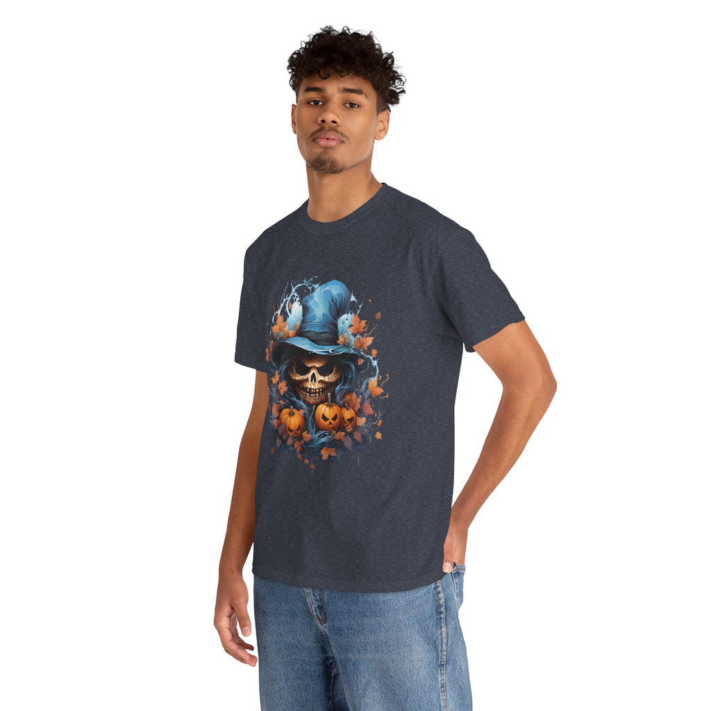 Skull Witch Unhappy Halloween Tee - Halloween Shirt, Spooky Tee, Pumpkin Shirt, Fall Apparel, Costume Top