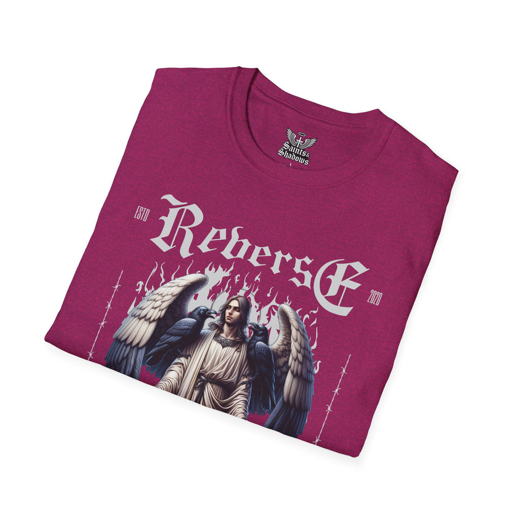 Saints and Shadows - Reverse Centuria, Angelic Artwork Unisex Softstyle T-Shirt, Casual Wear