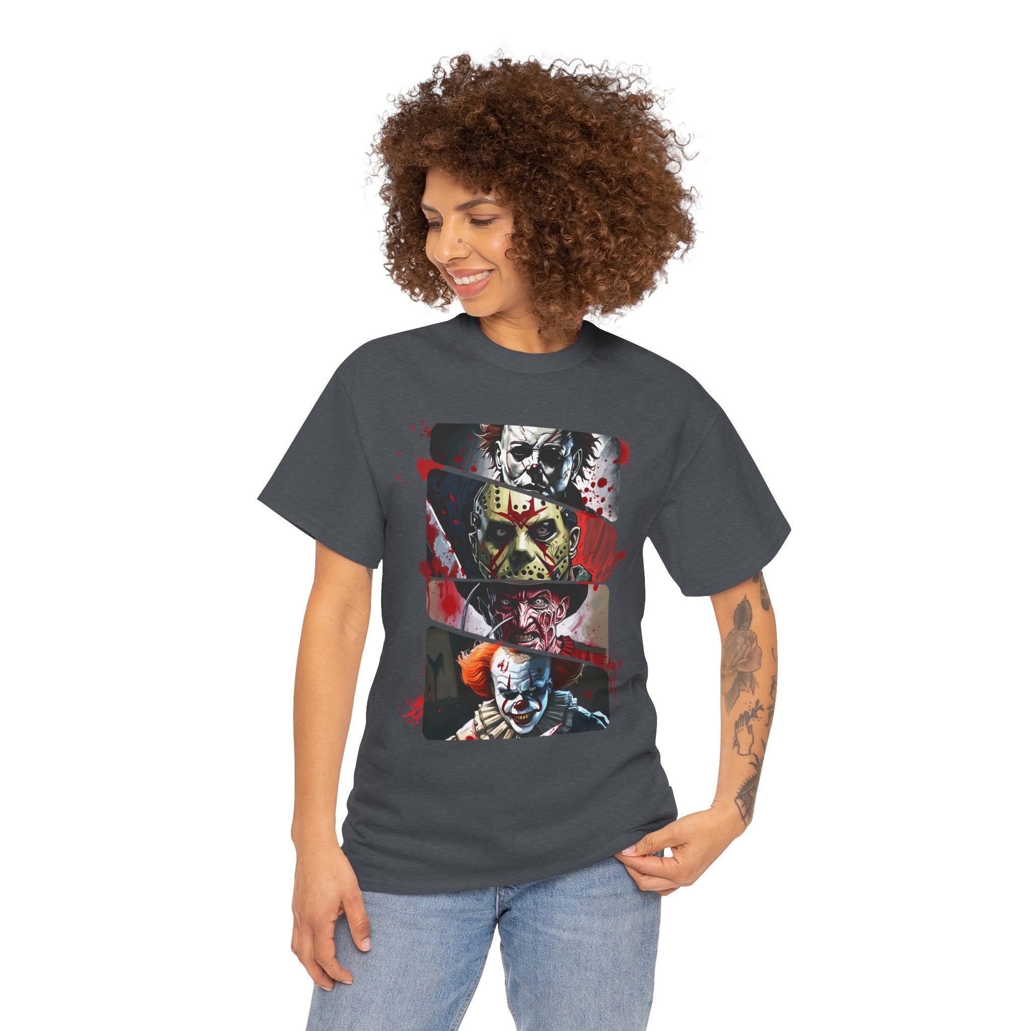 Horror Legends Horror Graphic Tee, Unisex Cotton Shirt, Halloween Costume, Horror Movie Gift, Spooky T-Shirt, Horror Fan Apparel