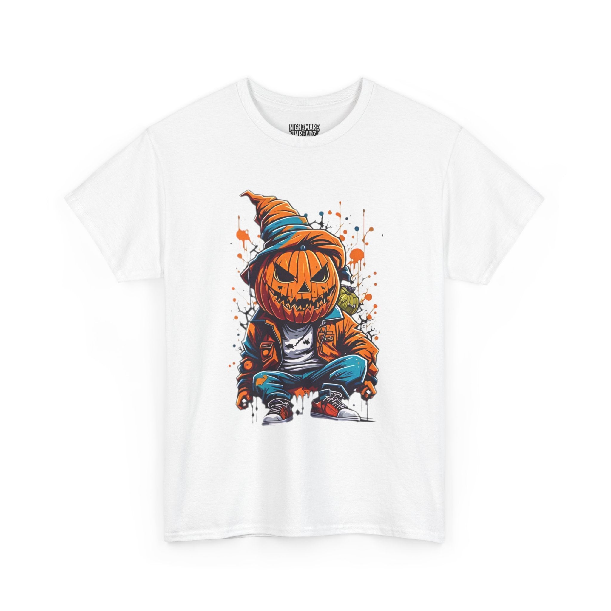 Scary Pumpkin, Horror Graphic Tee, Unisex Cotton Shirt, Halloween Costume, Horror Movie Gift, Spooky T-Shirt, Horror Fan Apparel