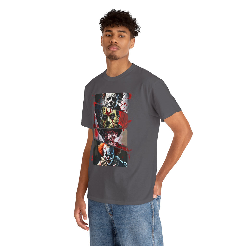 Horror Legends Horror Graphic Tee, Unisex Cotton Shirt, Halloween Costume, Horror Movie Gift, Spooky T-Shirt, Horror Fan Apparel