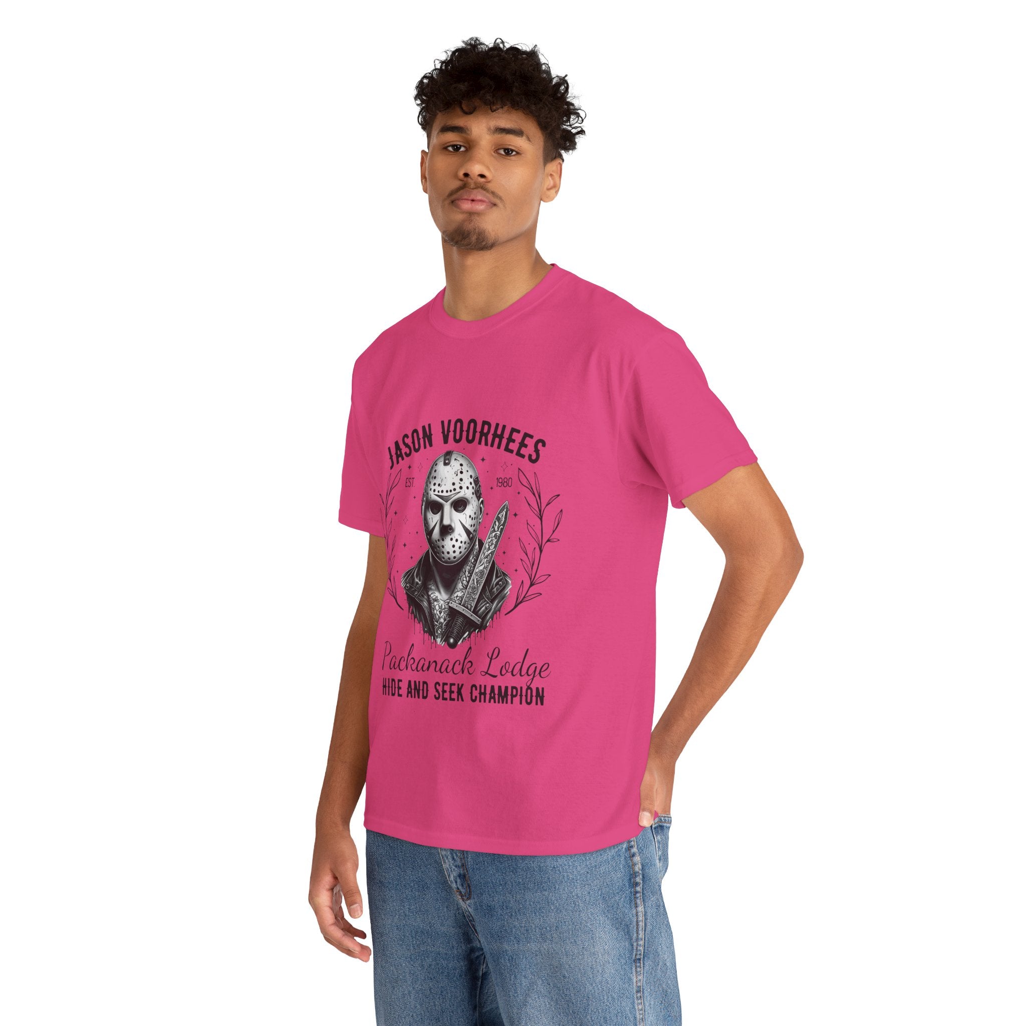 Jason Voorhees 'Hide and Seek Champion'  - Horror Graphic Tee, Unisex Cotton Shirt, Halloween Costume, Horror Movie Gift, Spooky T-Shirt, Horror Fan Apparel