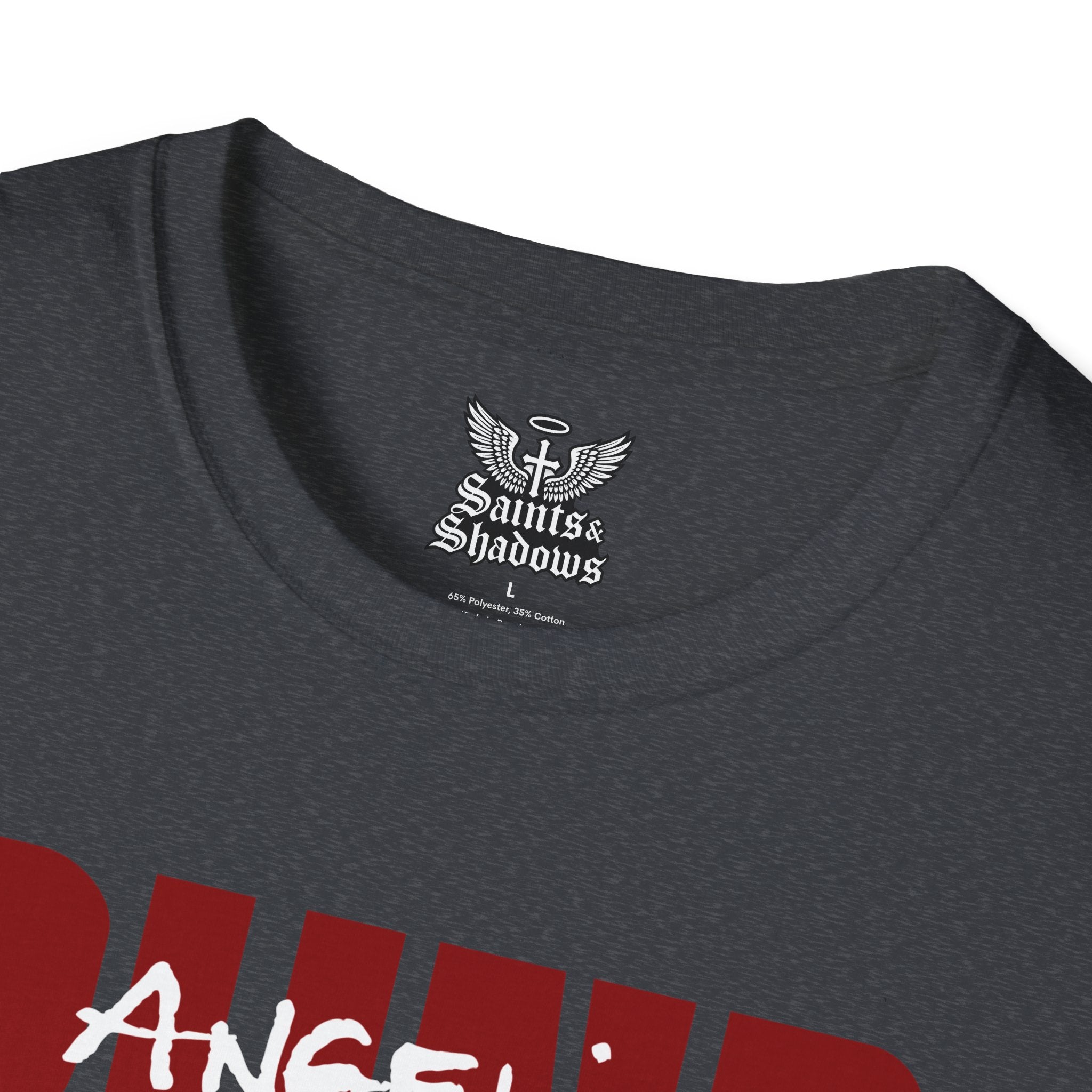 Saints and Shadows - Blind, Angelic Artwork Unisex Softstyle T-Shirt, Casual Wear