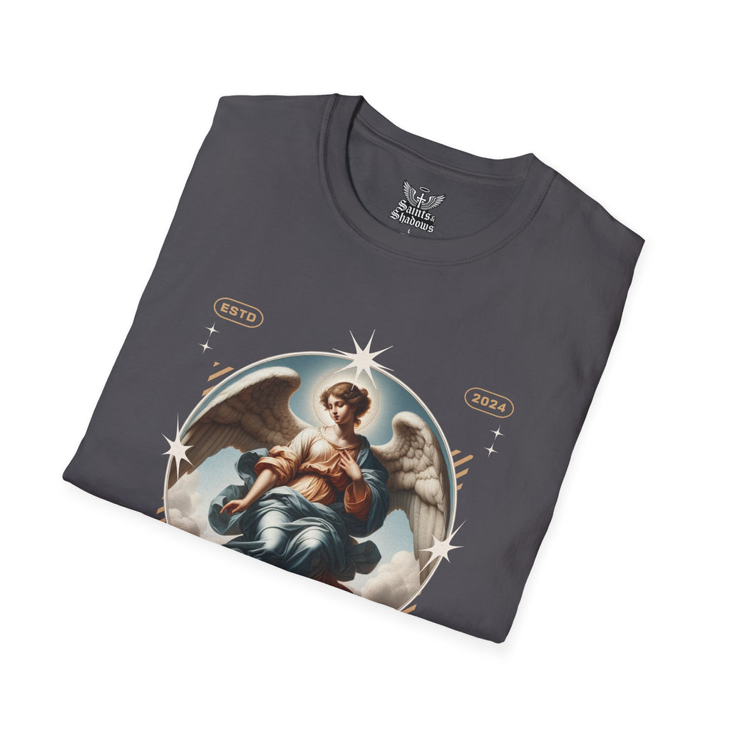 Saints and Shadows - Reflection, Angelic Artwork Unisex Softstyle T-Shirt, Casual Wear