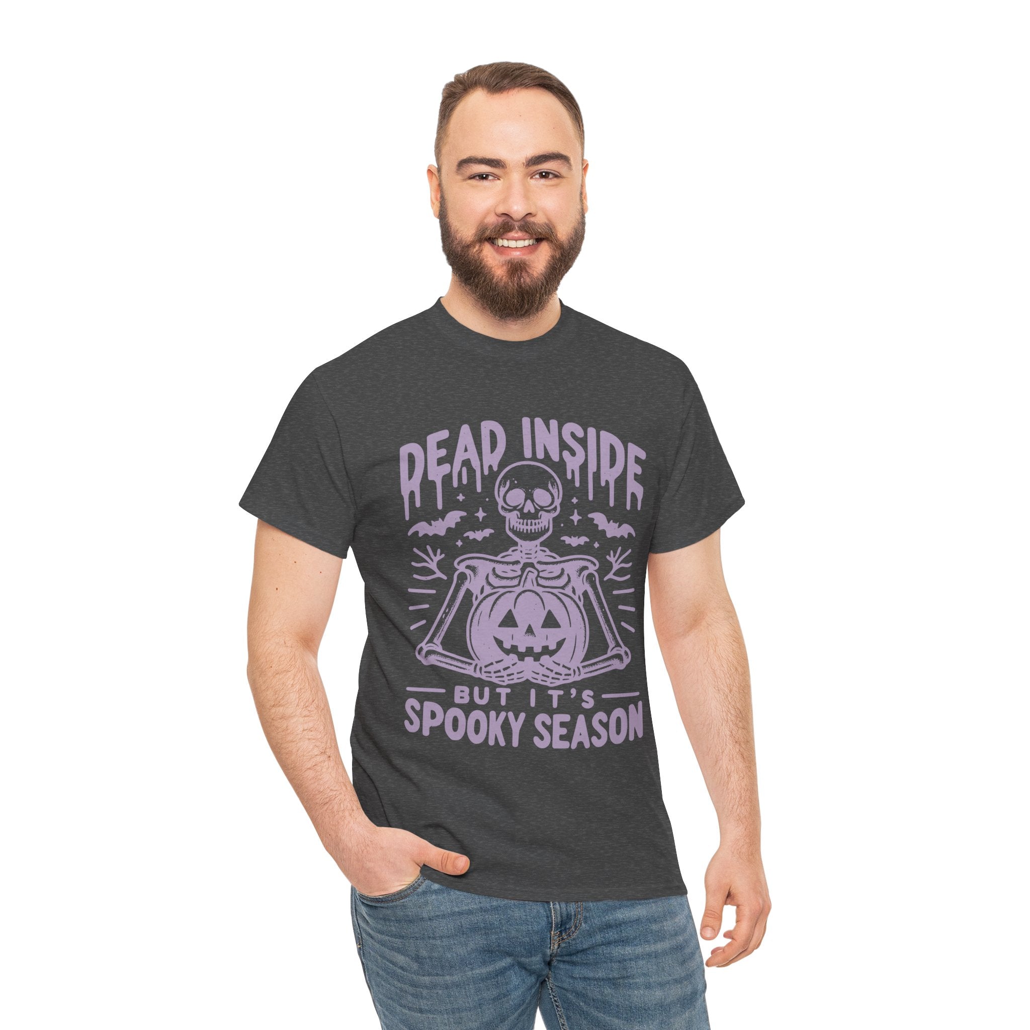 Spooky Season Dead Inside Unisex Tee, Halloween Shirt, Graphic Tee, Fall Apparel, Ghostly Vibes, Comfy Everyday Wear