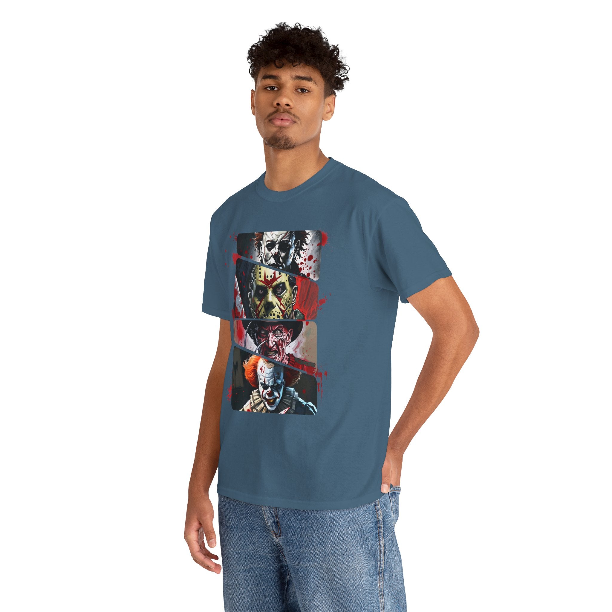 Horror Legends Horror Graphic Tee, Unisex Cotton Shirt, Halloween Costume, Horror Movie Gift, Spooky T-Shirt, Horror Fan Apparel