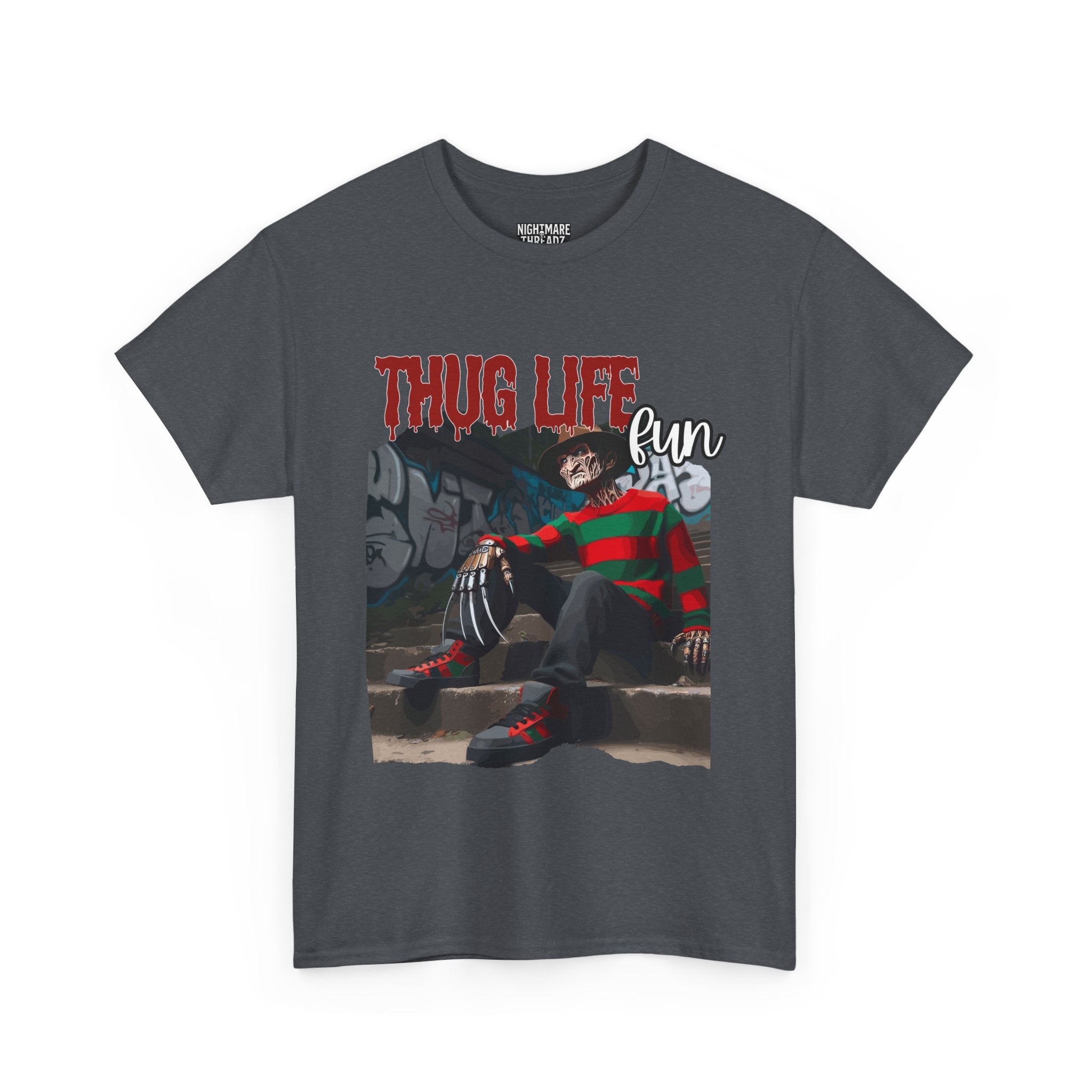 Freddie Kruger, Thug Life Tee - Horror Graphic Tee, Unisex Cotton Shirt, Halloween Costume, Horror Movie Gift