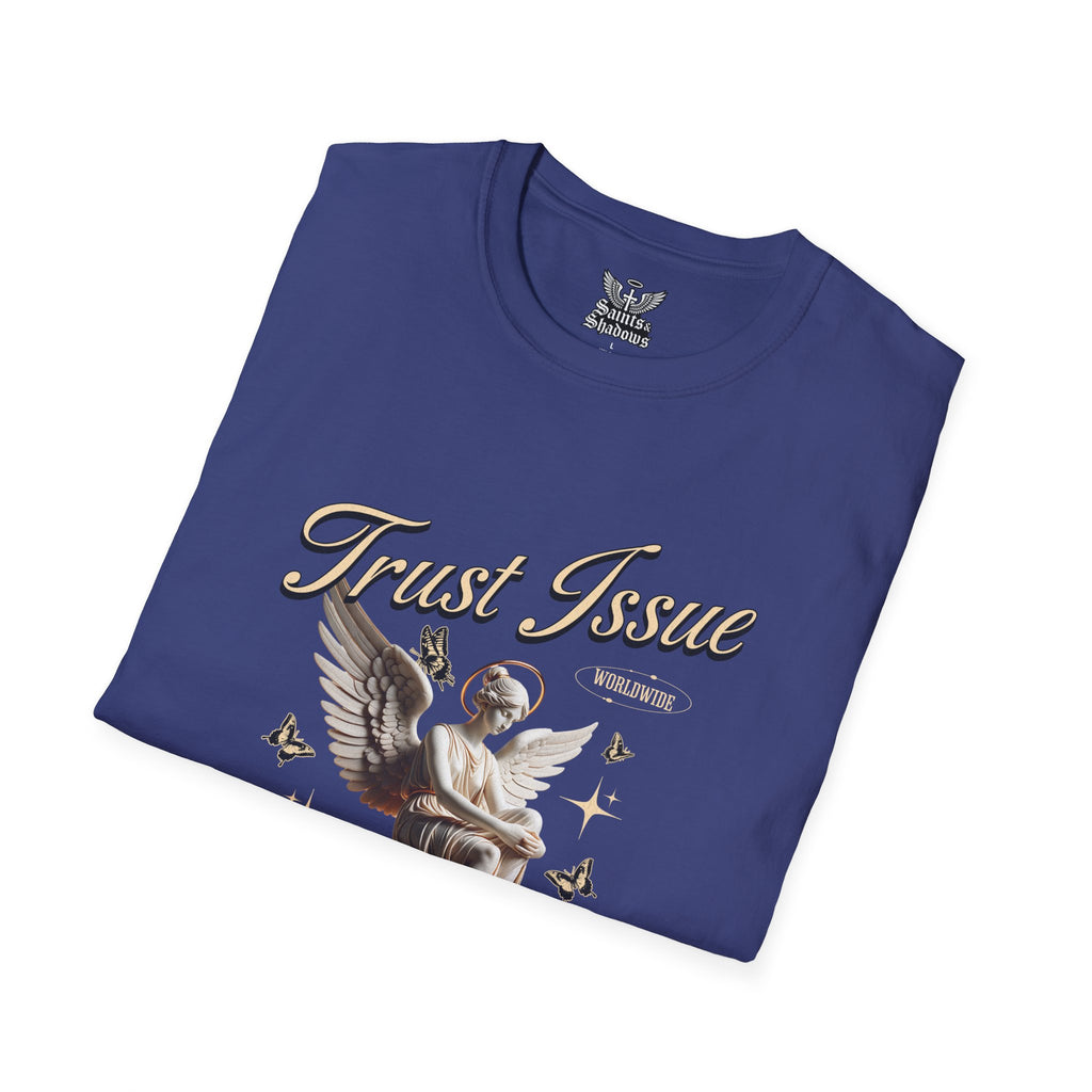 Saints and Shadows - Trust Issue, Angelic Artwork Unisex Softstyle T-Shirt, Casual Wear