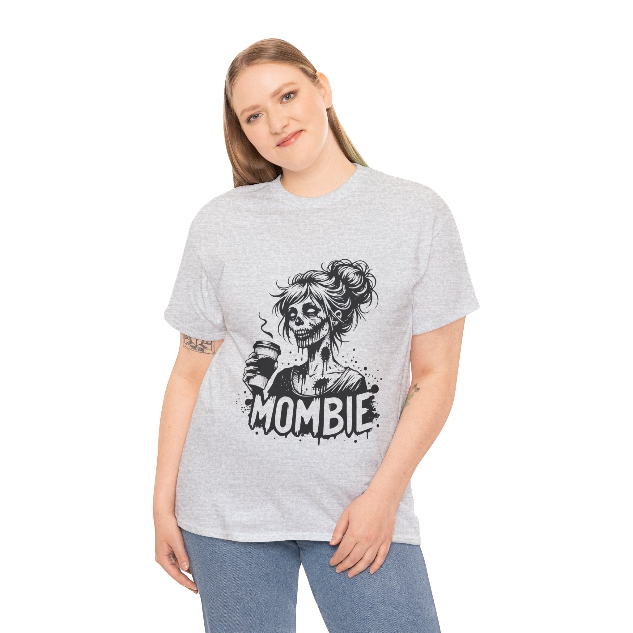 Mombie Unisex Tee, Perfect for Halloween, Gift for Moms, Relaxed Fit, Funny T-Shirt, Unique Graphic Tee, Casual Wear