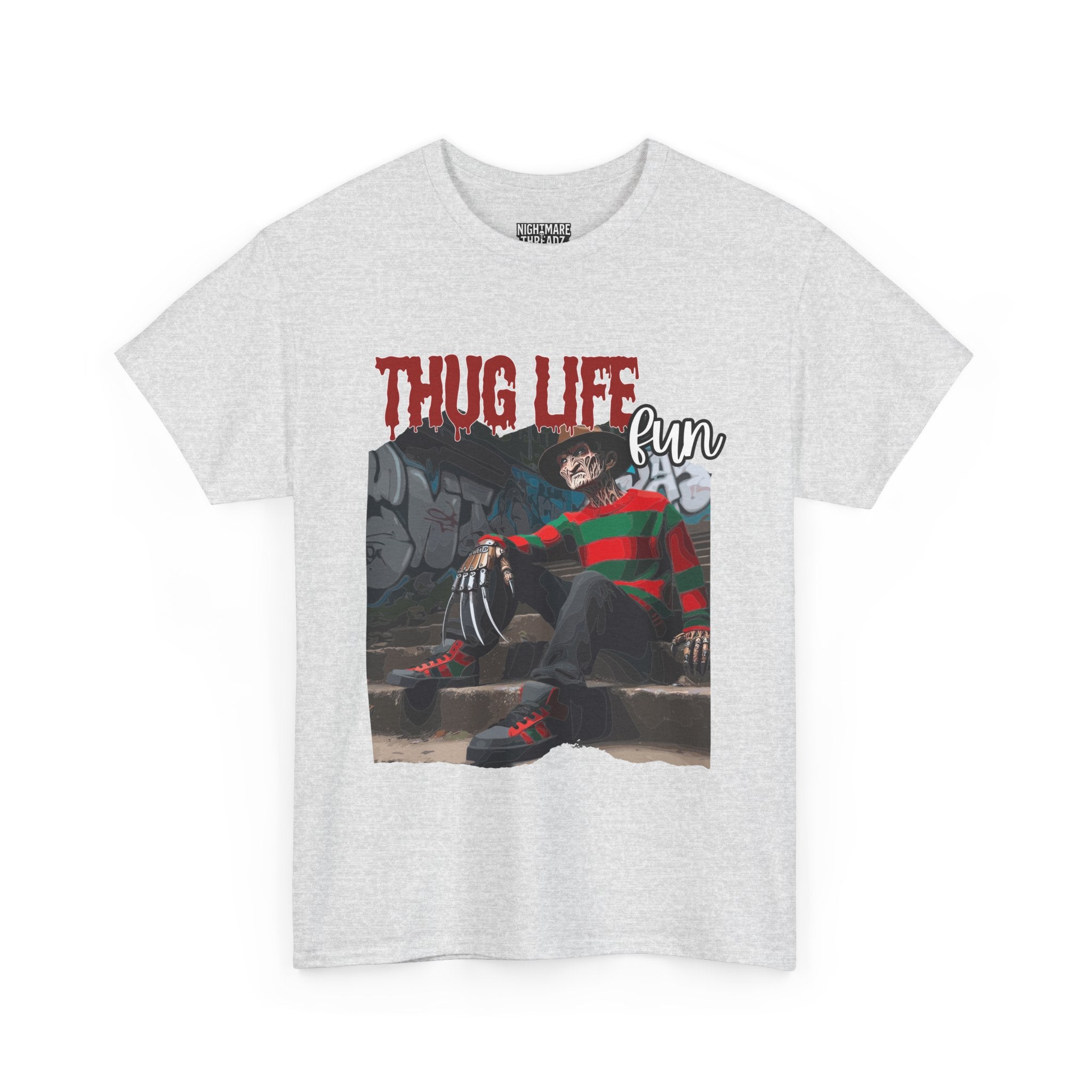 Freddie Kruger, Thug Life Tee - Horror Graphic Tee, Unisex Cotton Shirt, Halloween Costume, Horror Movie Gift