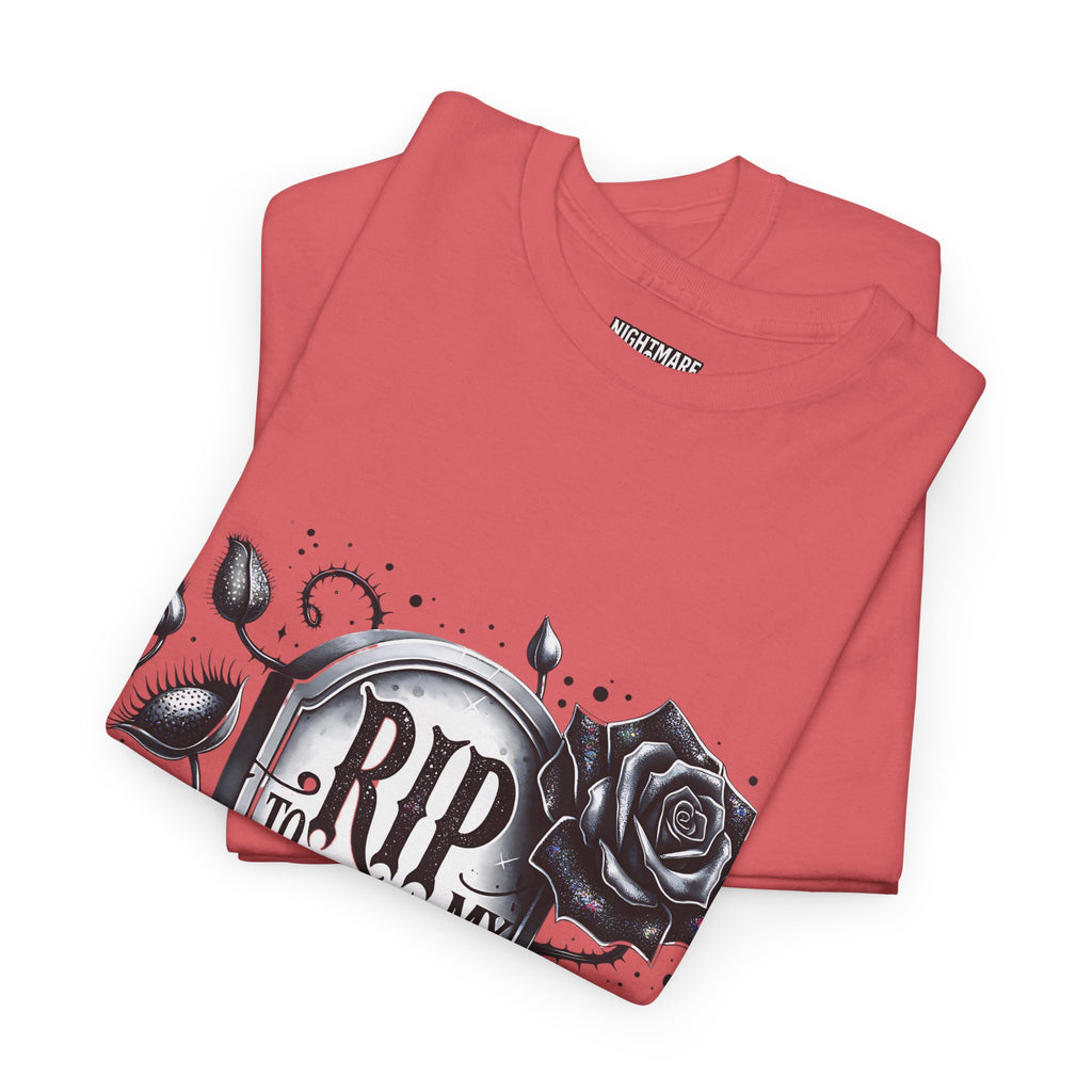 RIP to My 30s, Heavy, Unisex Graphic Shirt, Birthday Gift, Casual Wear, Vintage Style, Floral Design T-shirt