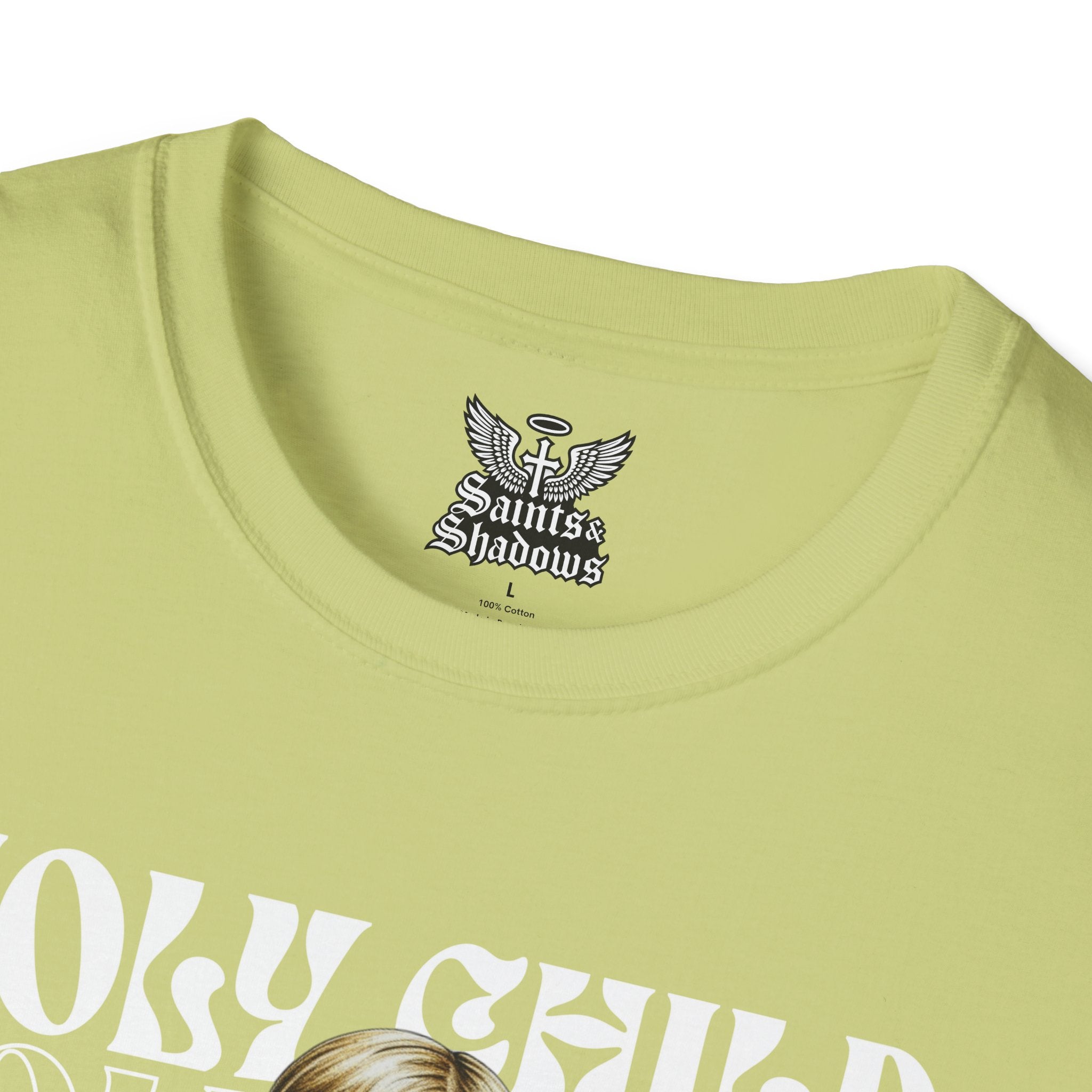 Saints and Shadows - Holy Child, Angelic Artwork Unisex Softstyle T-Shirt, Casual Wear