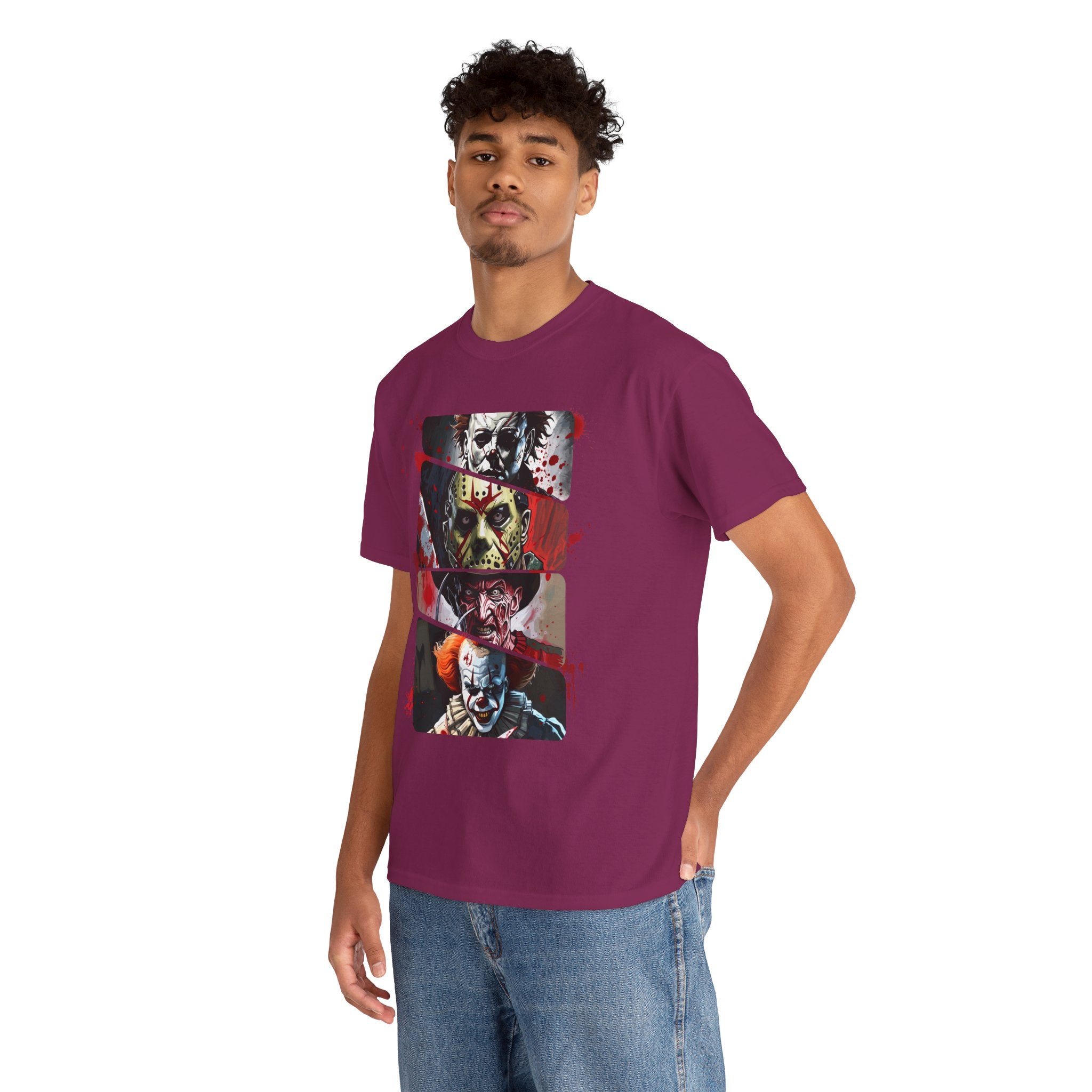 Horror Legends Horror Graphic Tee, Unisex Cotton Shirt, Halloween Costume, Horror Movie Gift, Spooky T-Shirt, Horror Fan Apparel