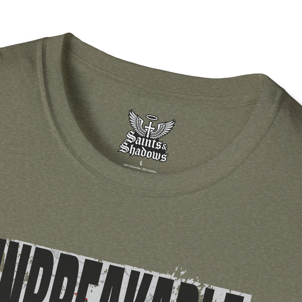 Saints and Shadows - Unbreakabe Strength, Angelic Artwork Unisex Softstyle T-Shirt, Casual Wear