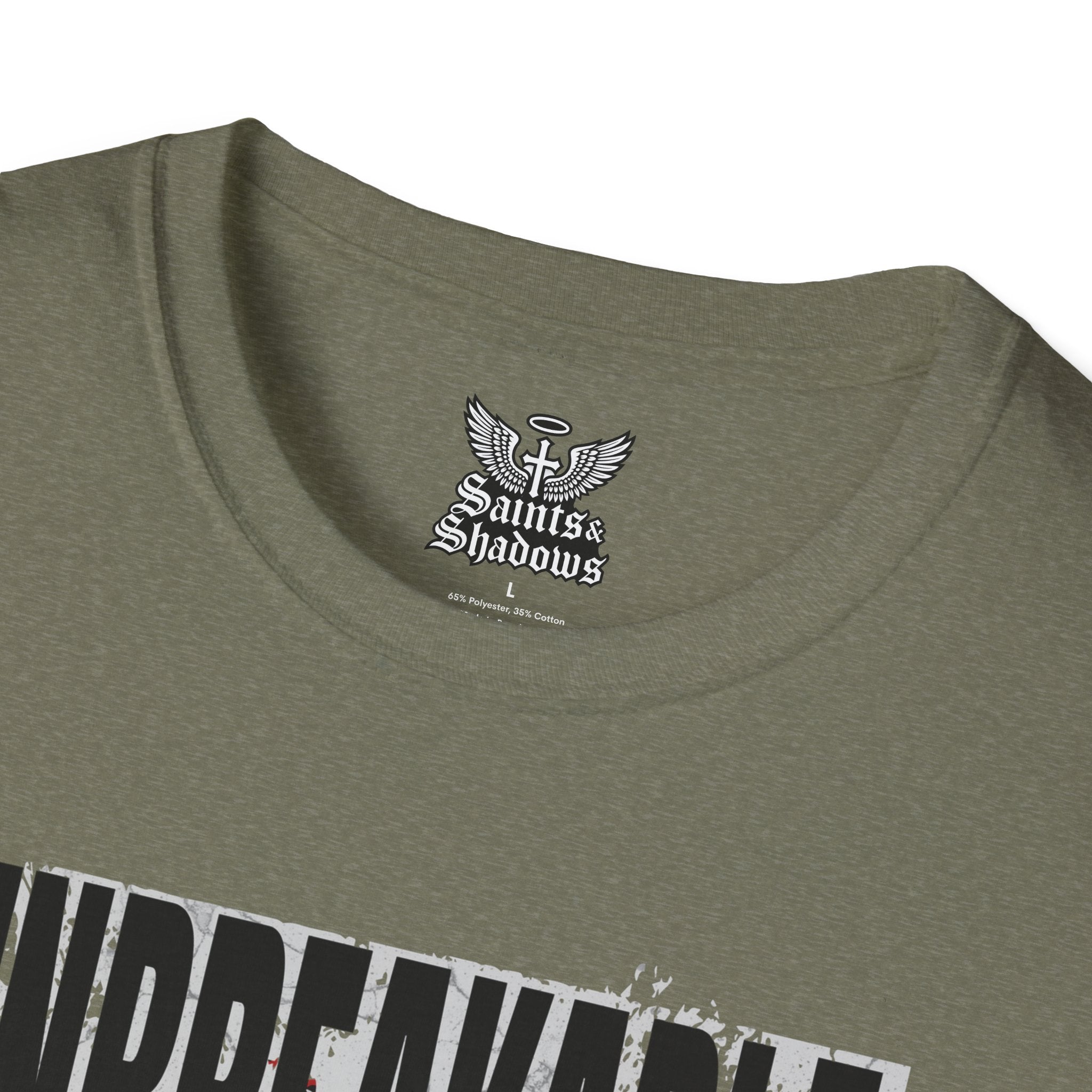 Saints and Shadows - Unbreakabe Strength, Angelic Artwork Unisex Softstyle T-Shirt, Casual Wear