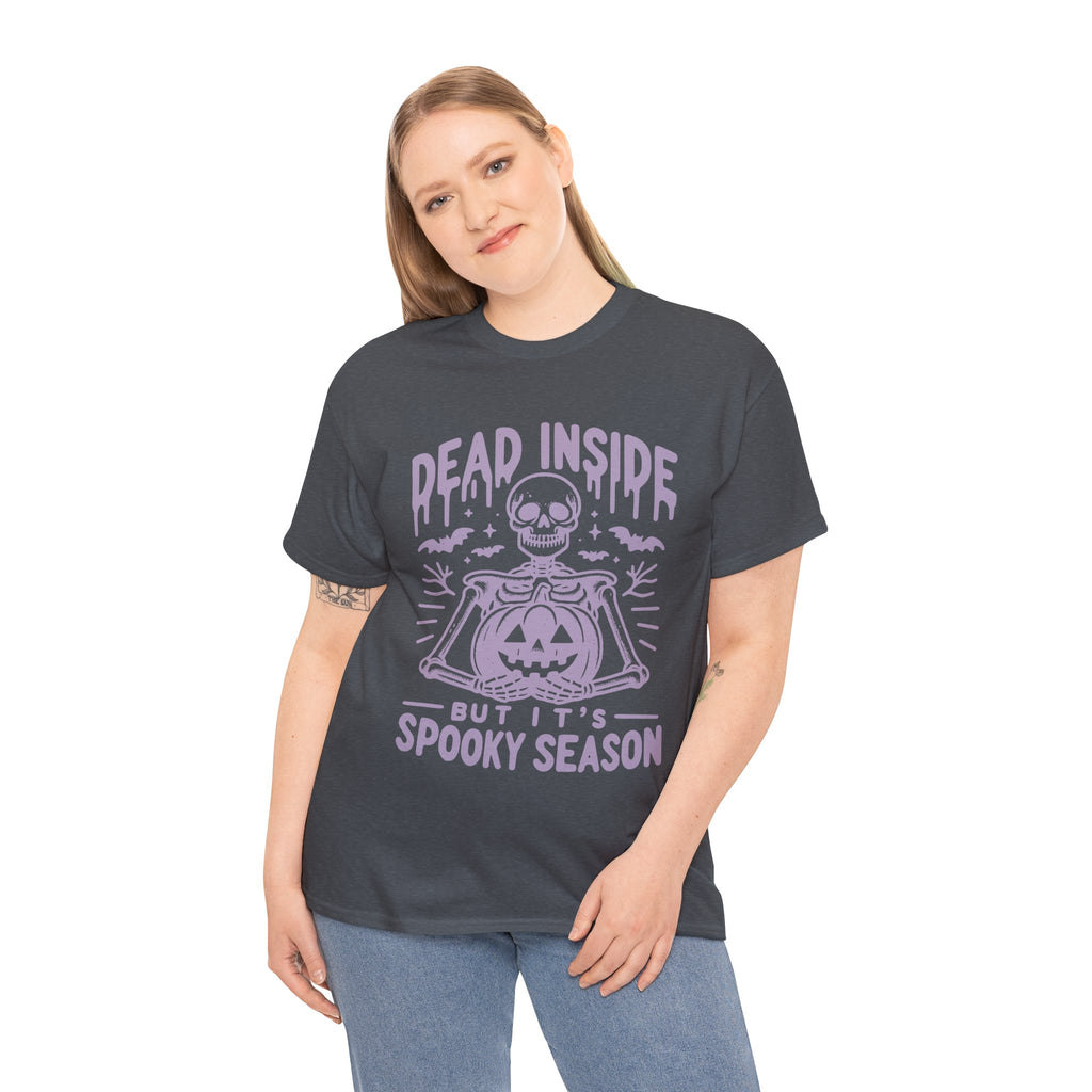 Spooky Season Dead Inside Unisex Tee, Halloween Shirt, Graphic Tee, Fall Apparel, Ghostly Vibes, Comfy Everyday Wear