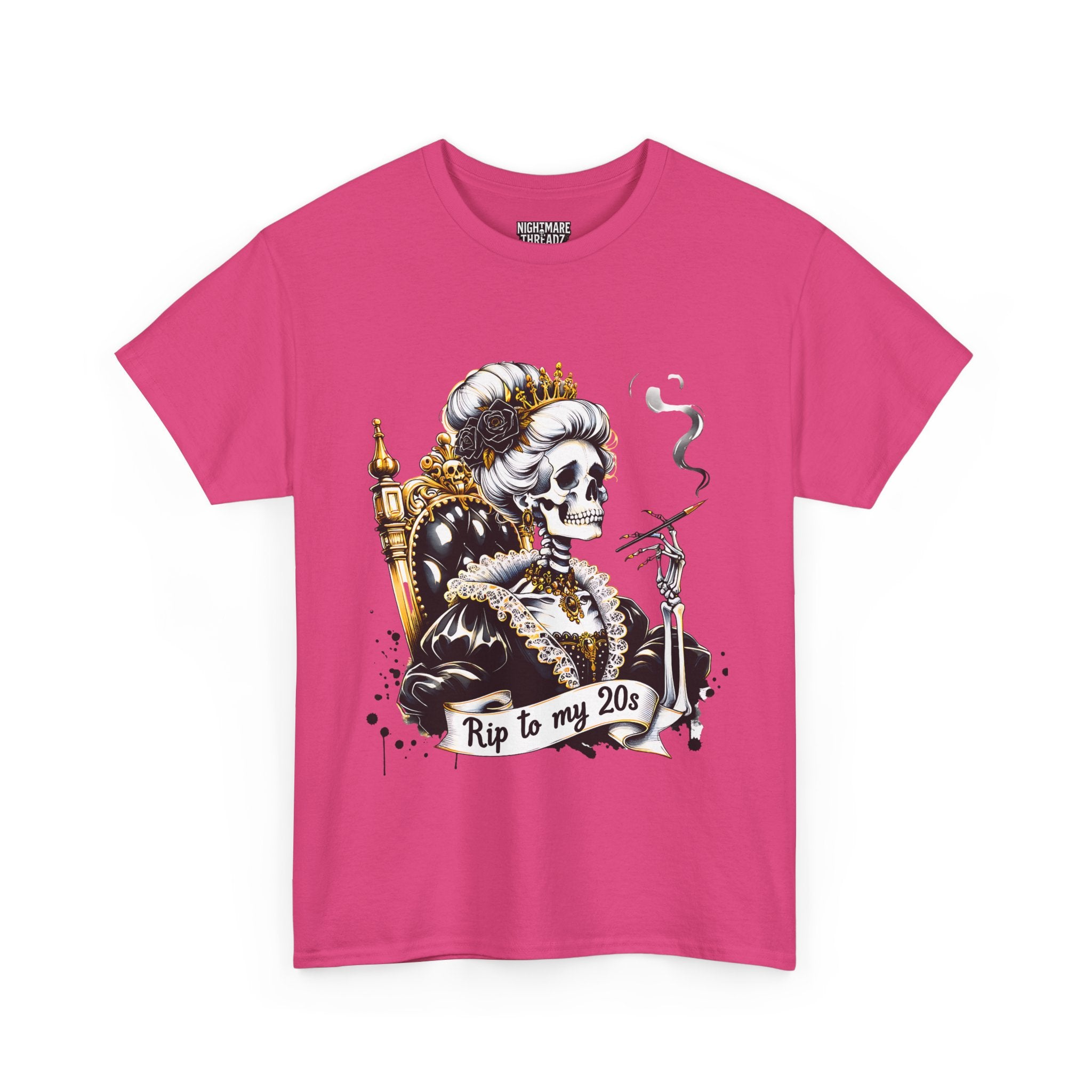Rip to my 20s Tee, Heavy, Unisex Graphic Shirt, Birthday Gift, Casual Wear, Vintage Style, Floral Design T-shirt
