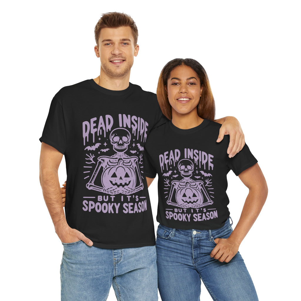 Spooky Season Dead Inside Unisex Tee, Halloween Shirt, Graphic Tee, Fall Apparel, Ghostly Vibes, Comfy Everyday Wear