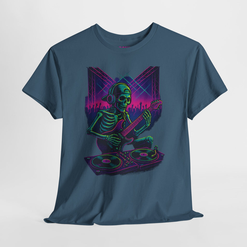 Bone Jams Rockin’ Skeleton, Tee | Loud Enough to Wake the Dead | Unisex Cotton Shirt for Music Lovers, Concerts, Halloween, Gifts