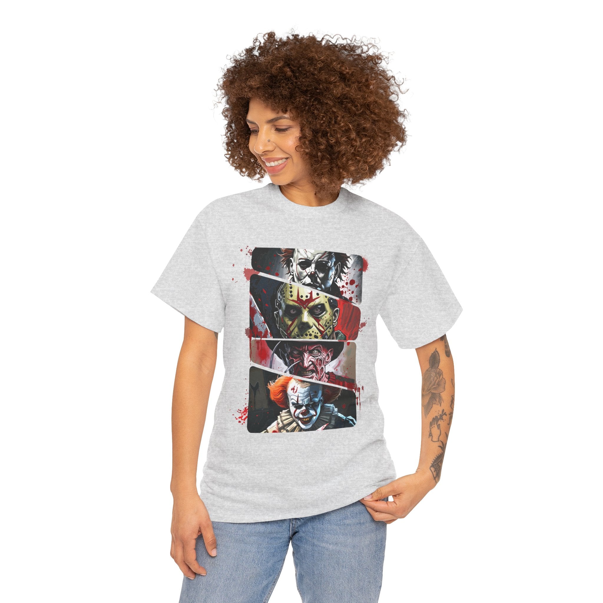 Horror Legends Horror Graphic Tee, Unisex Cotton Shirt, Halloween Costume, Horror Movie Gift, Spooky T-Shirt, Horror Fan Apparel