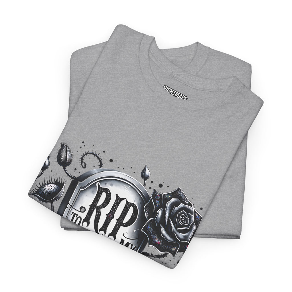 RIP to My 30s, Heavy, Unisex Graphic Shirt, Birthday Gift, Casual Wear, Vintage Style, Floral Design T-shirt