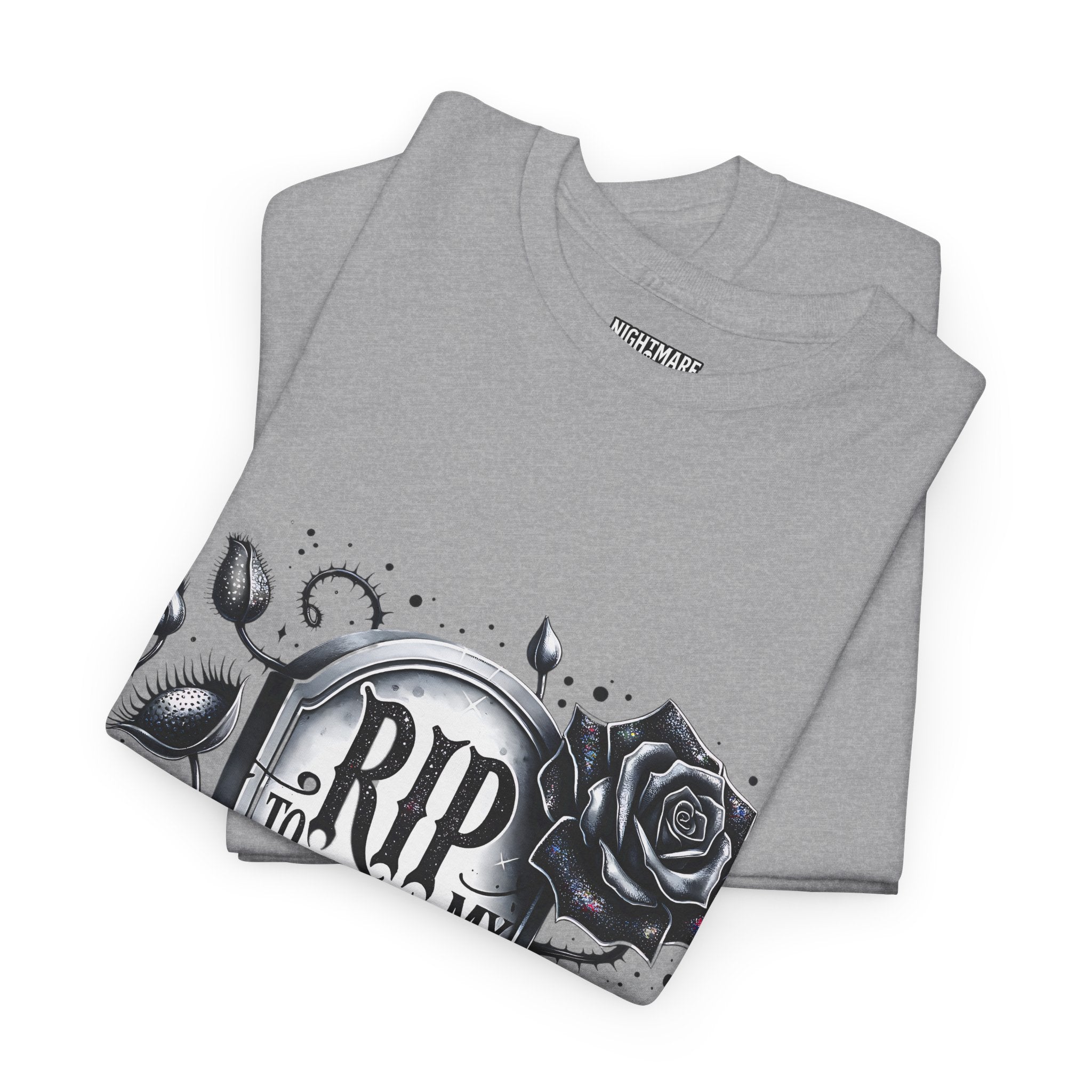 RIP to My 30s, Heavy, Unisex Graphic Shirt, Birthday Gift, Casual Wear, Vintage Style, Floral Design T-shirt