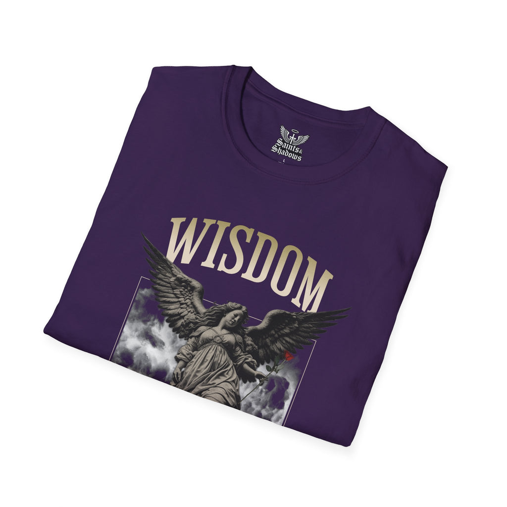 Saints and Shadows - Wisdom, Angelic Artwork Unisex Softstyle T-Shirt, Casual Wear